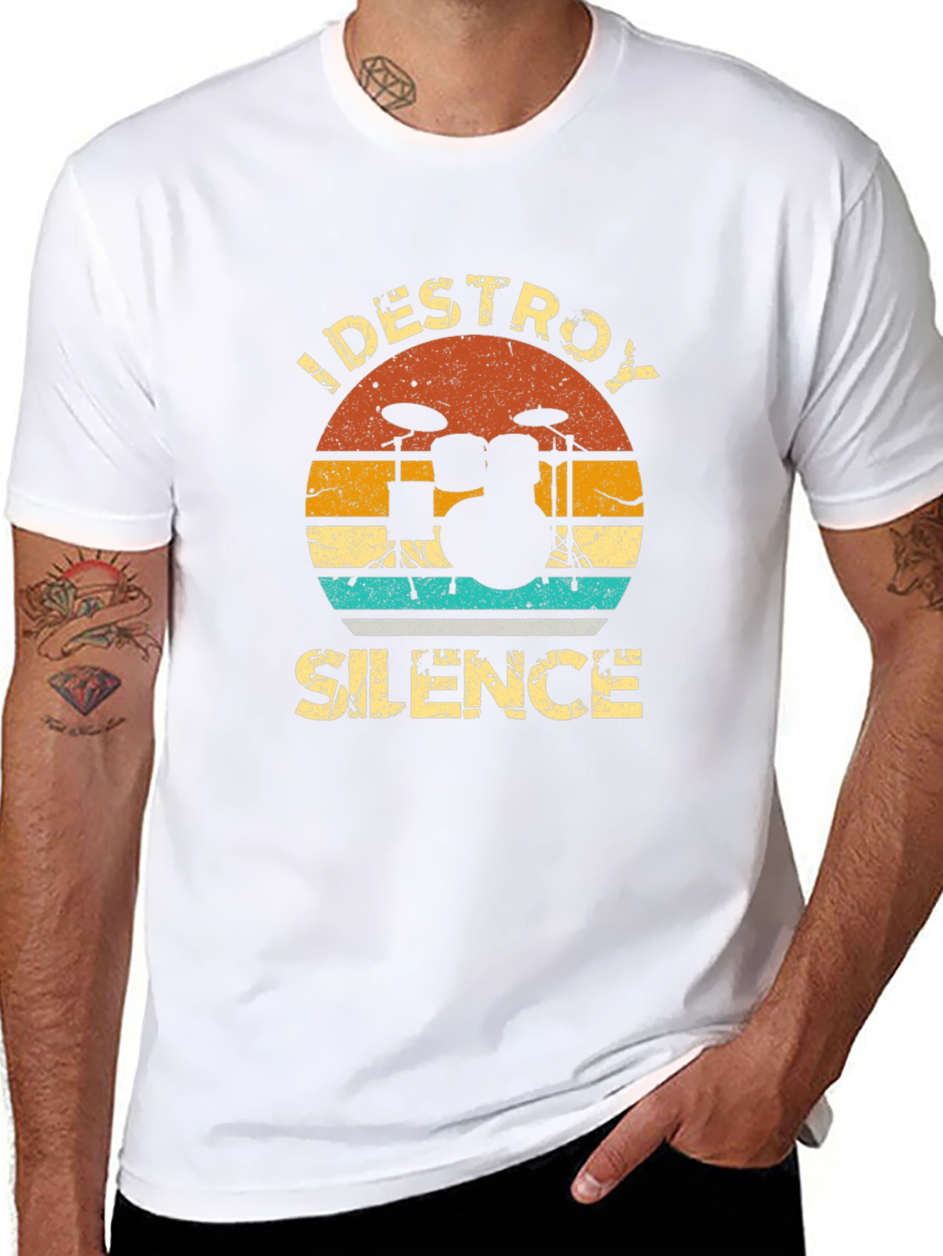 I DESTROY SILENCE Drummer Graphic Tee