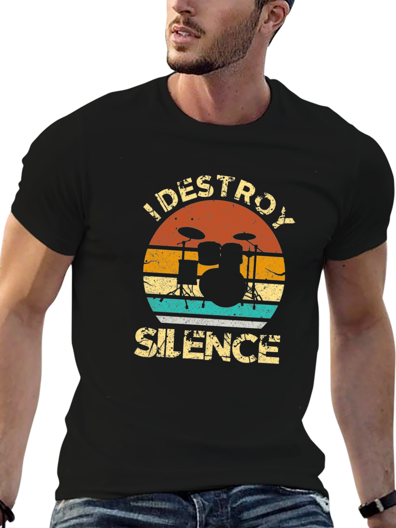 I DESTROY SILENCE Drummer Graphic Tee