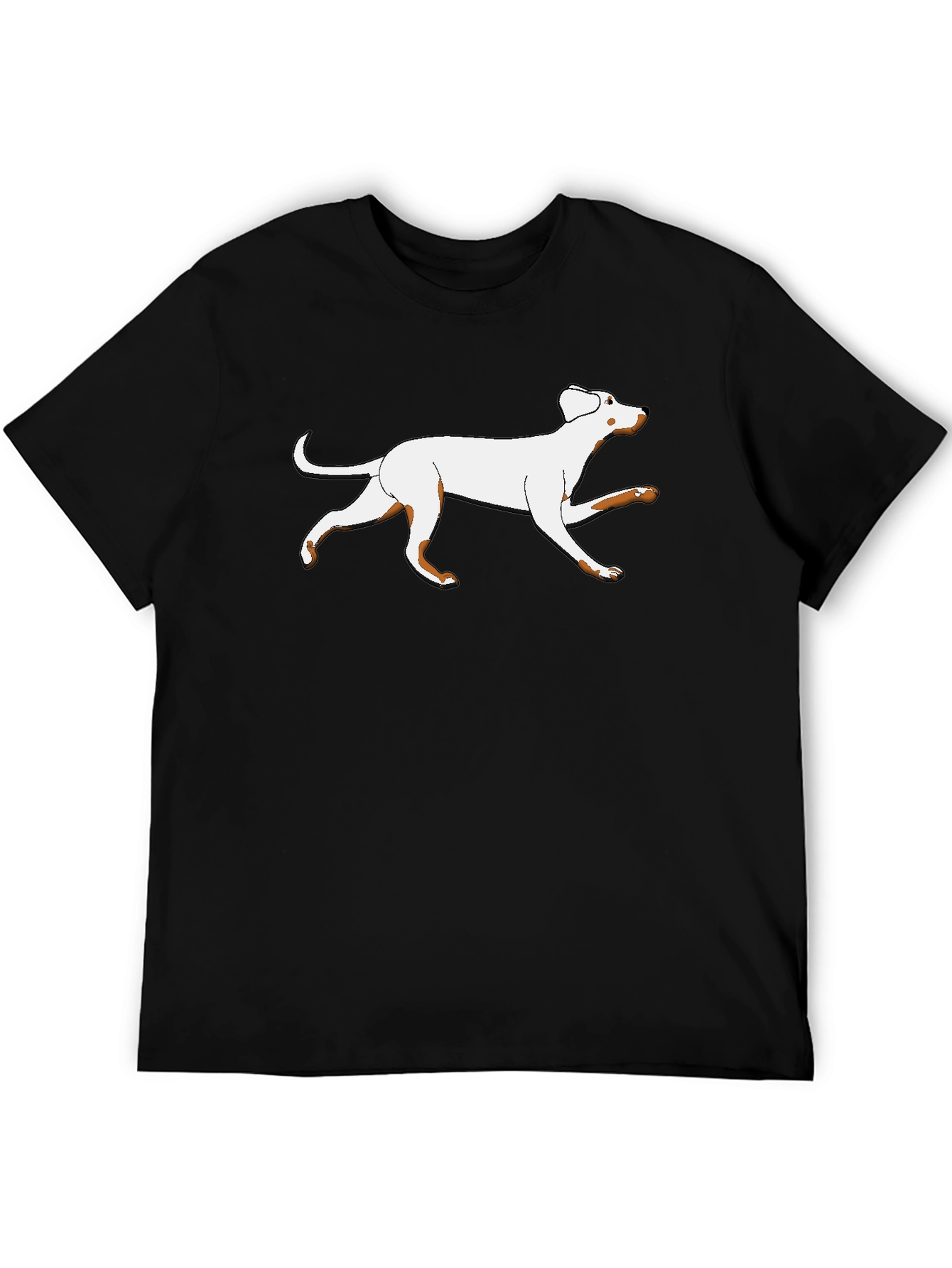 Dog Graphic Tee - Black Cotton Shirt