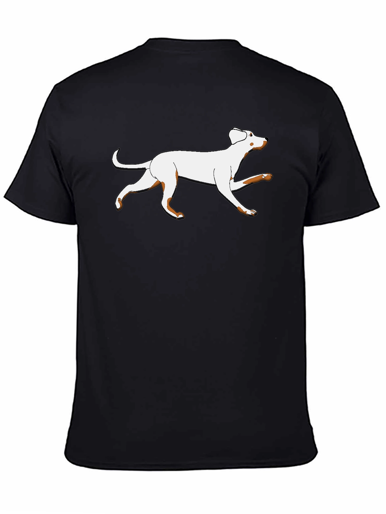Dog Graphic Tee - Black Cotton Shirt