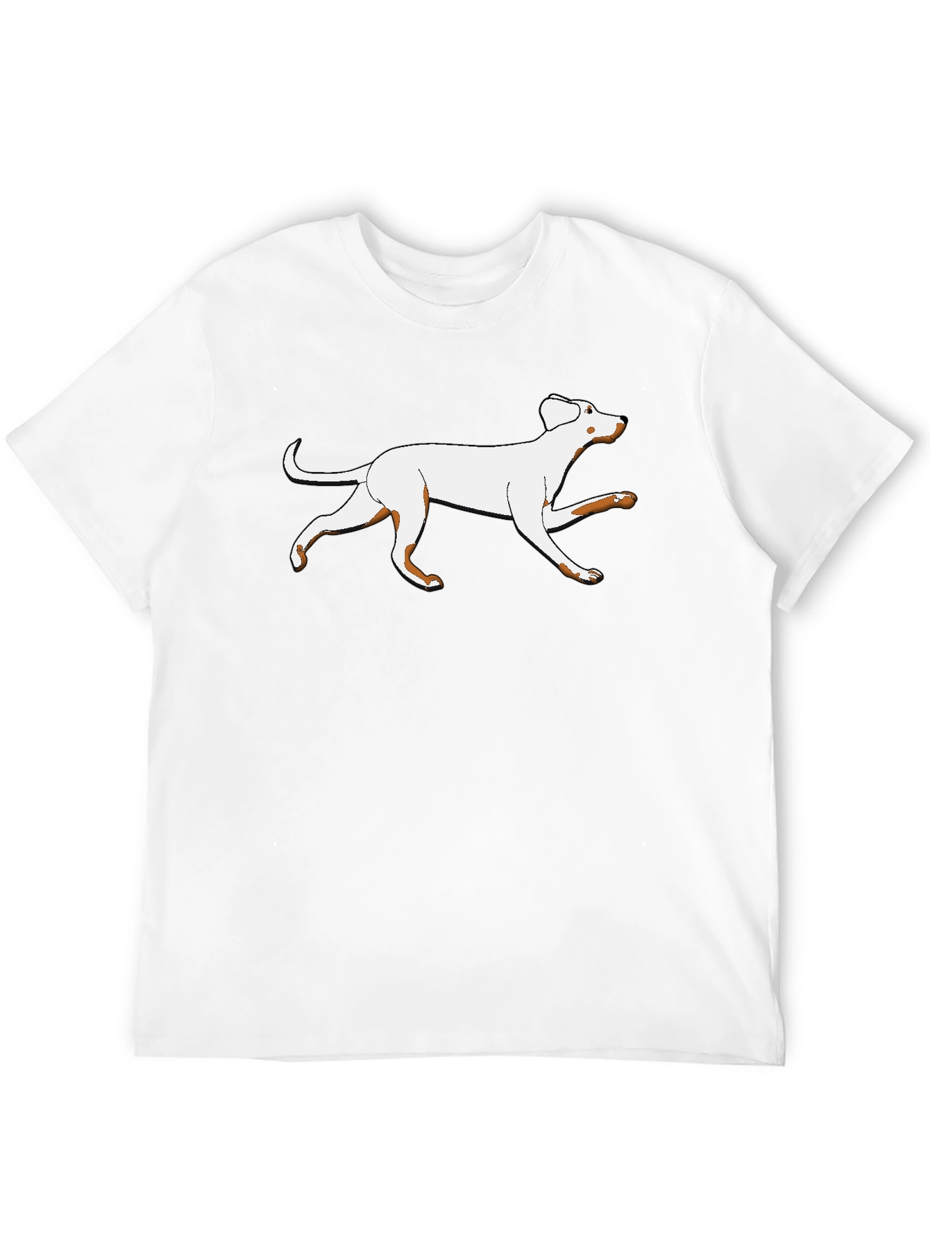Dog Graphic Tee - Black Cotton Shirt