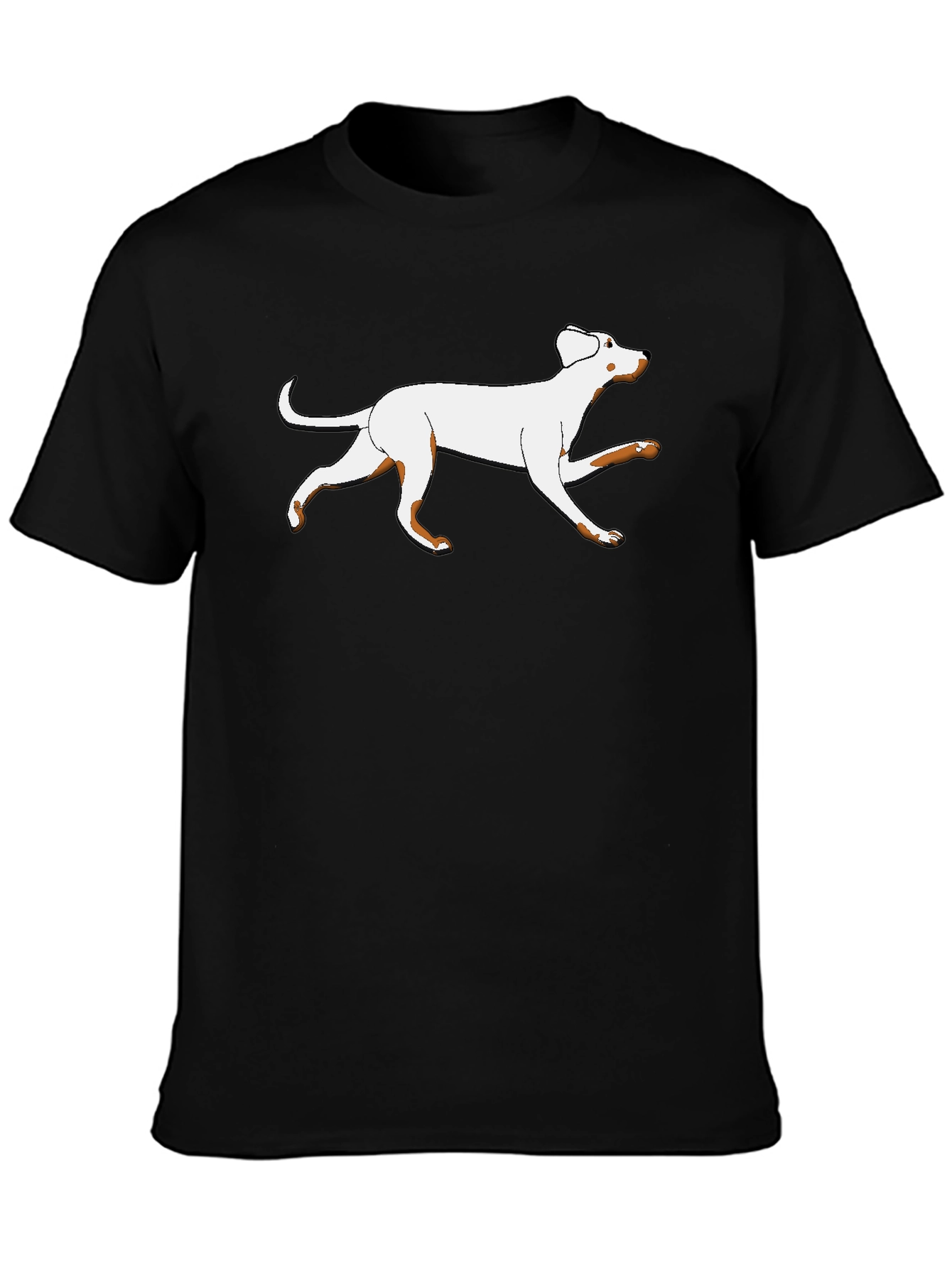 Dog Graphic Tee - Black Cotton Shirt