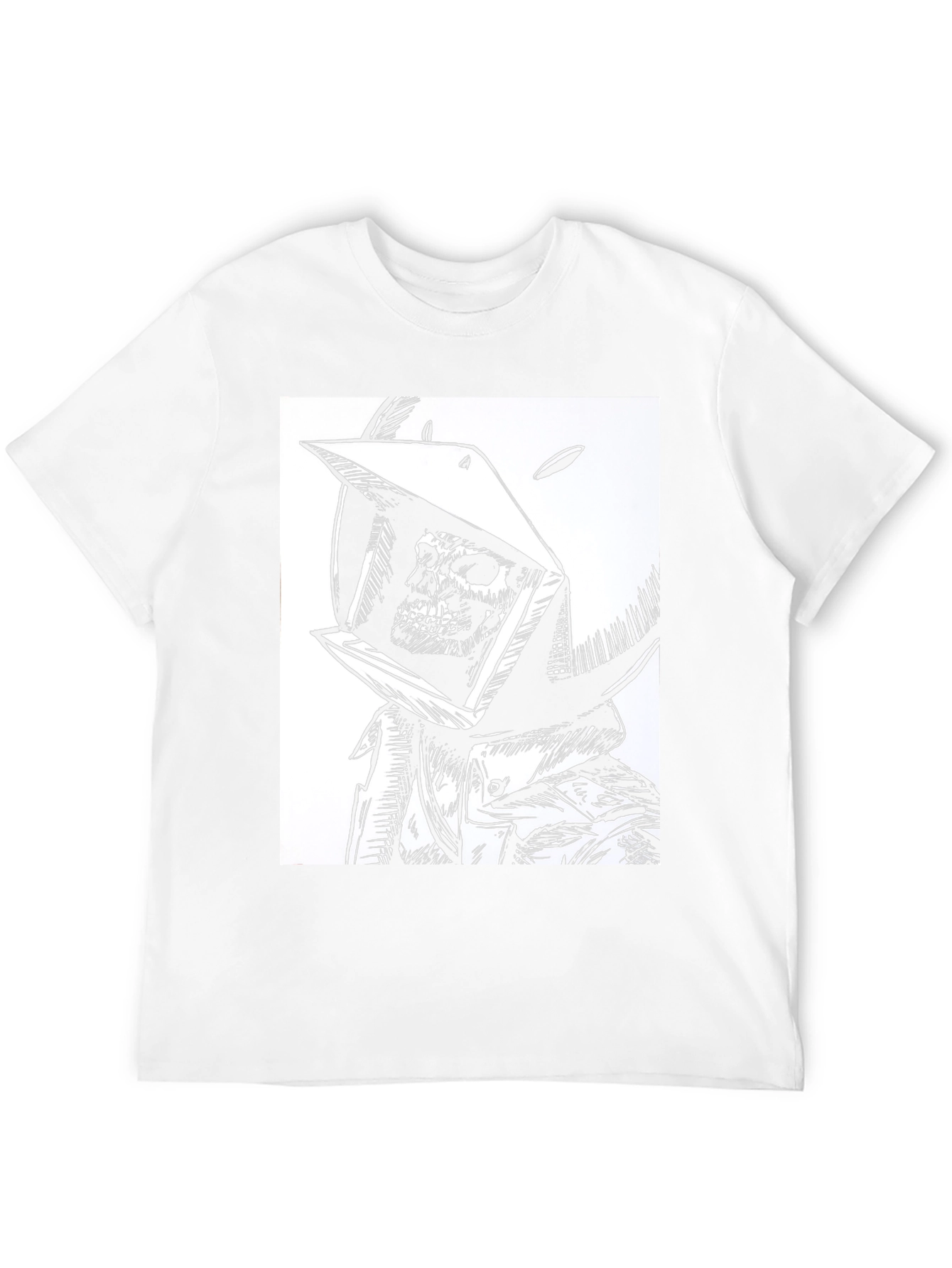 Skull in Helmet Graphic Tee - Mens Black T-Shirt