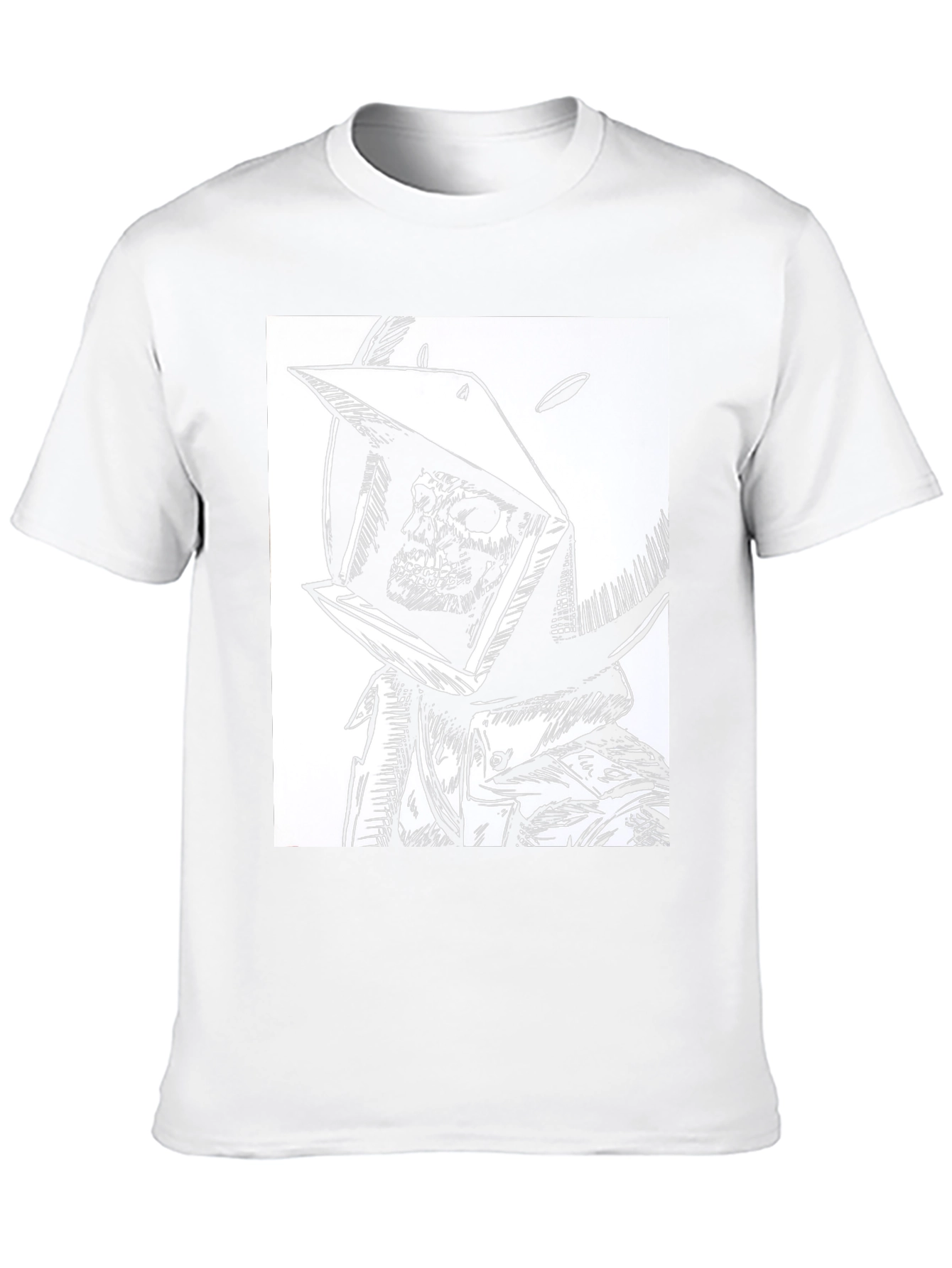 Skull in Helmet Graphic Tee - Mens Black T-Shirt