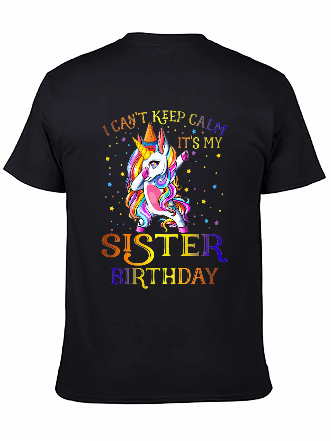 Sister Birthday Unicorn Dabbing T-Shirt
