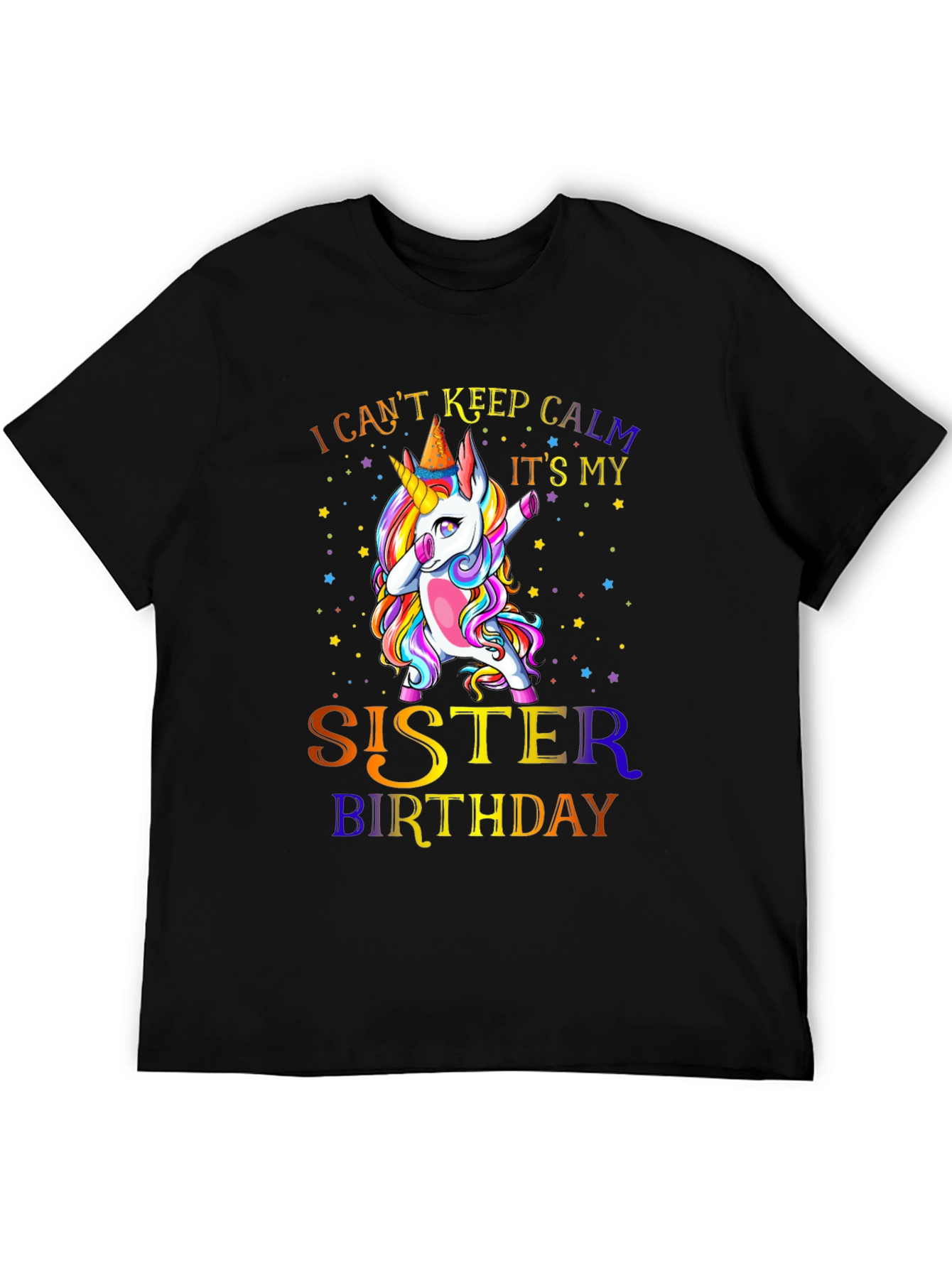 Sister Birthday Unicorn Dabbing T-Shirt