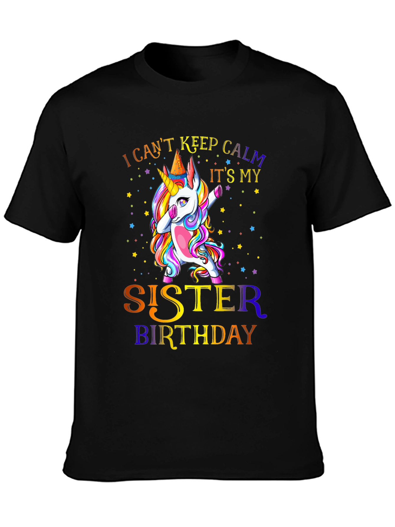 Sister Birthday Unicorn Dabbing T-Shirt