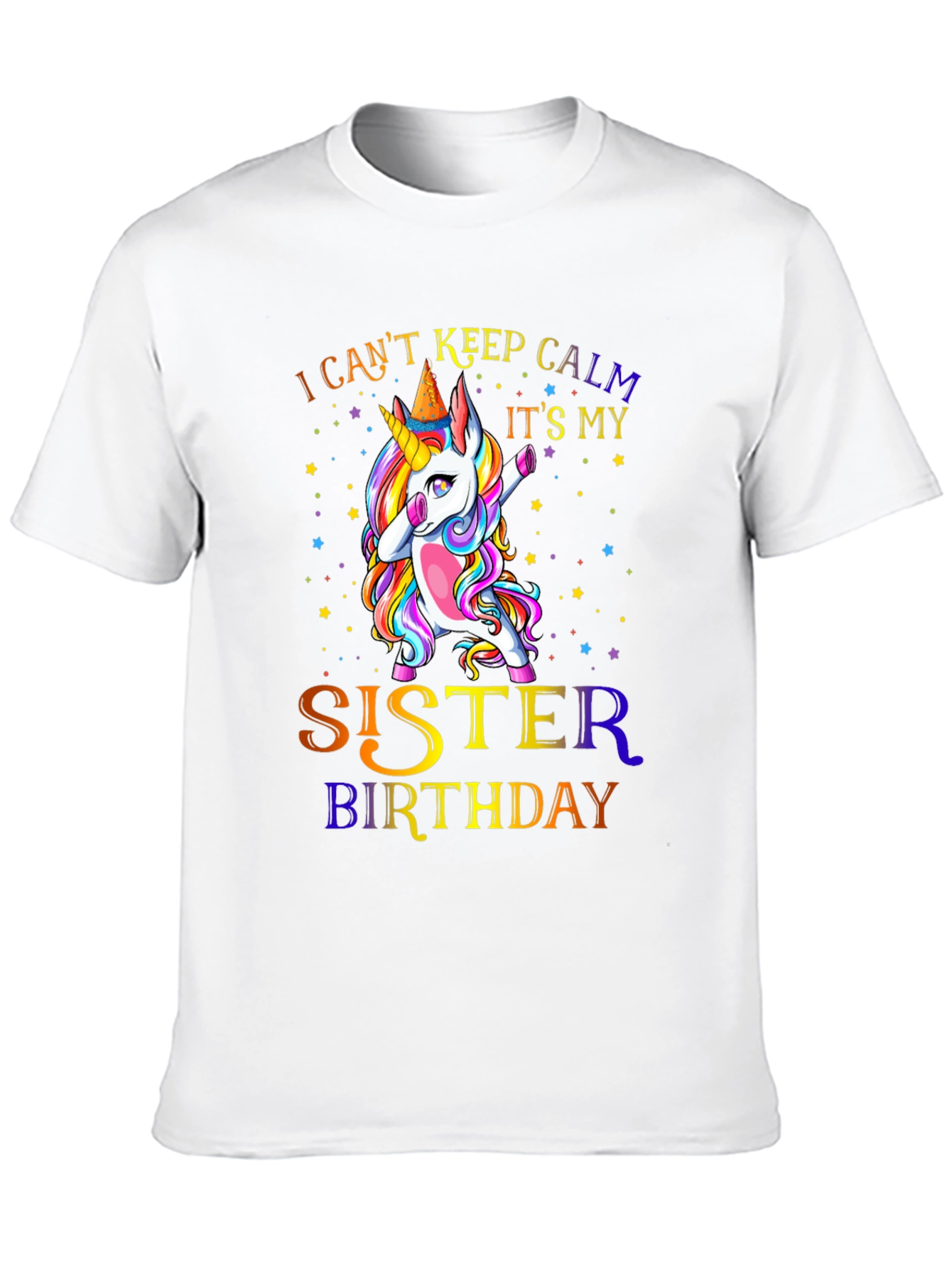 Sister Birthday Unicorn Dabbing T-Shirt