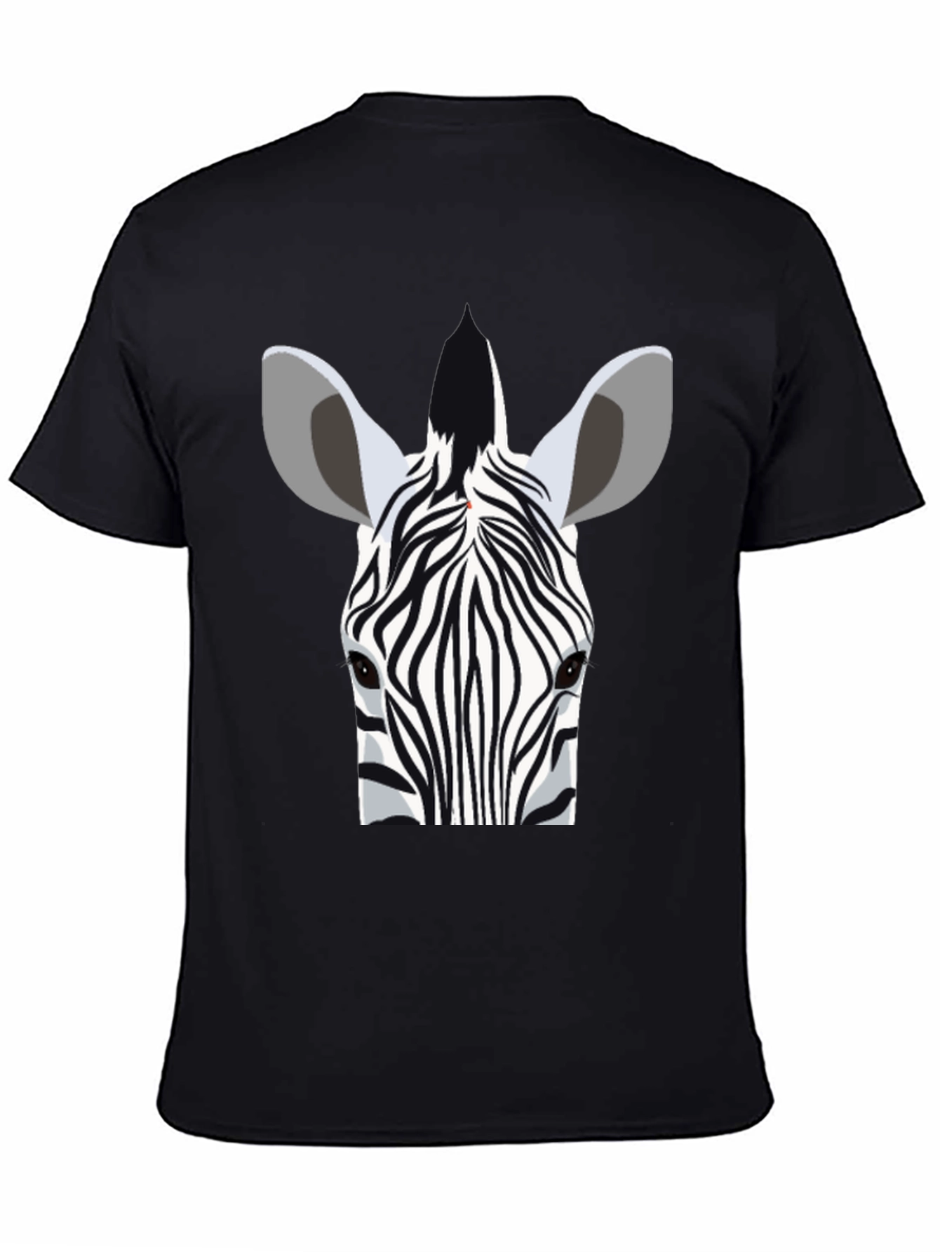 Zebra Head Graphic Tee - Stylish Black T-Shirt