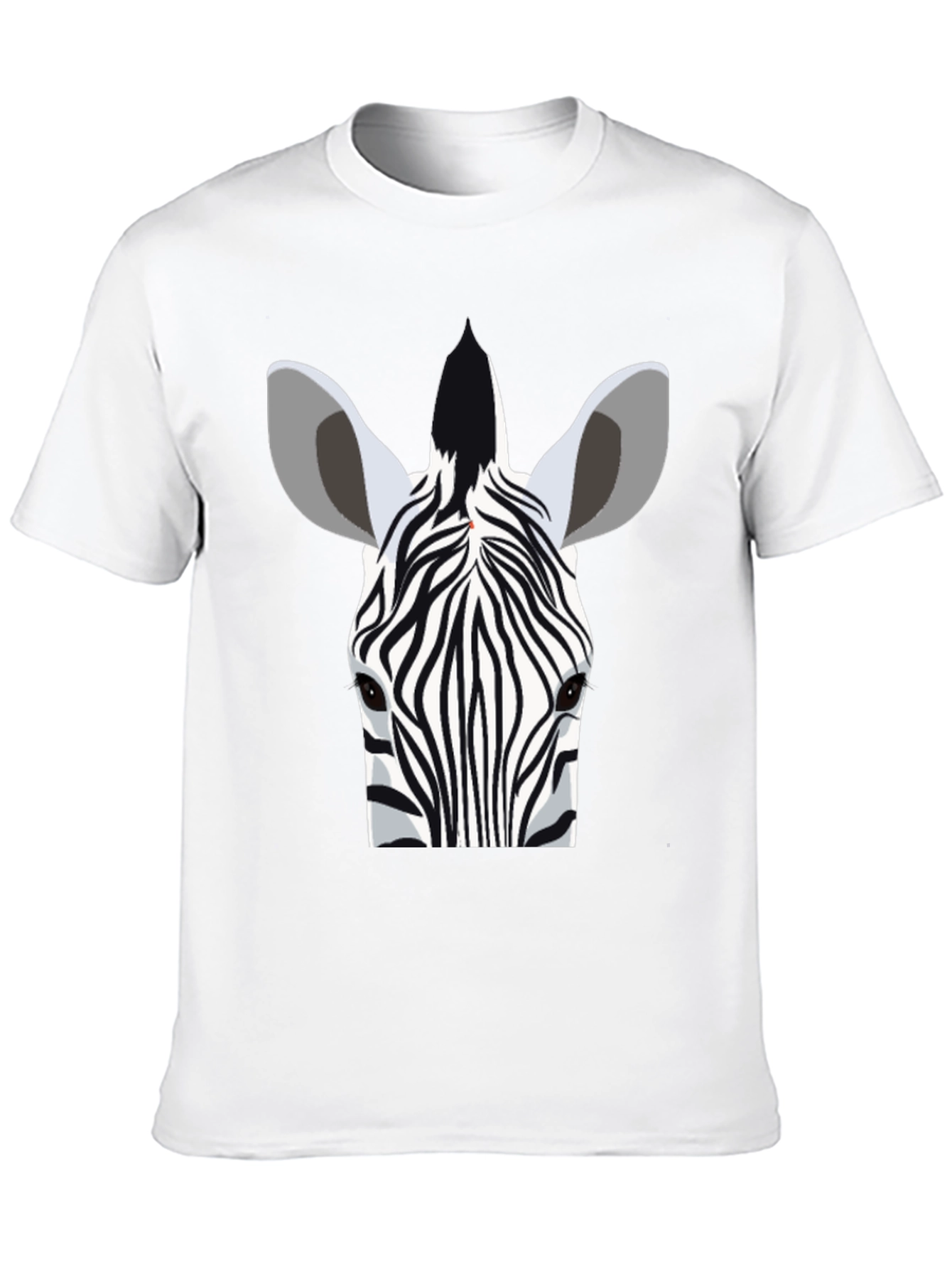 Zebra Head Graphic Tee - Stylish Black T-Shirt