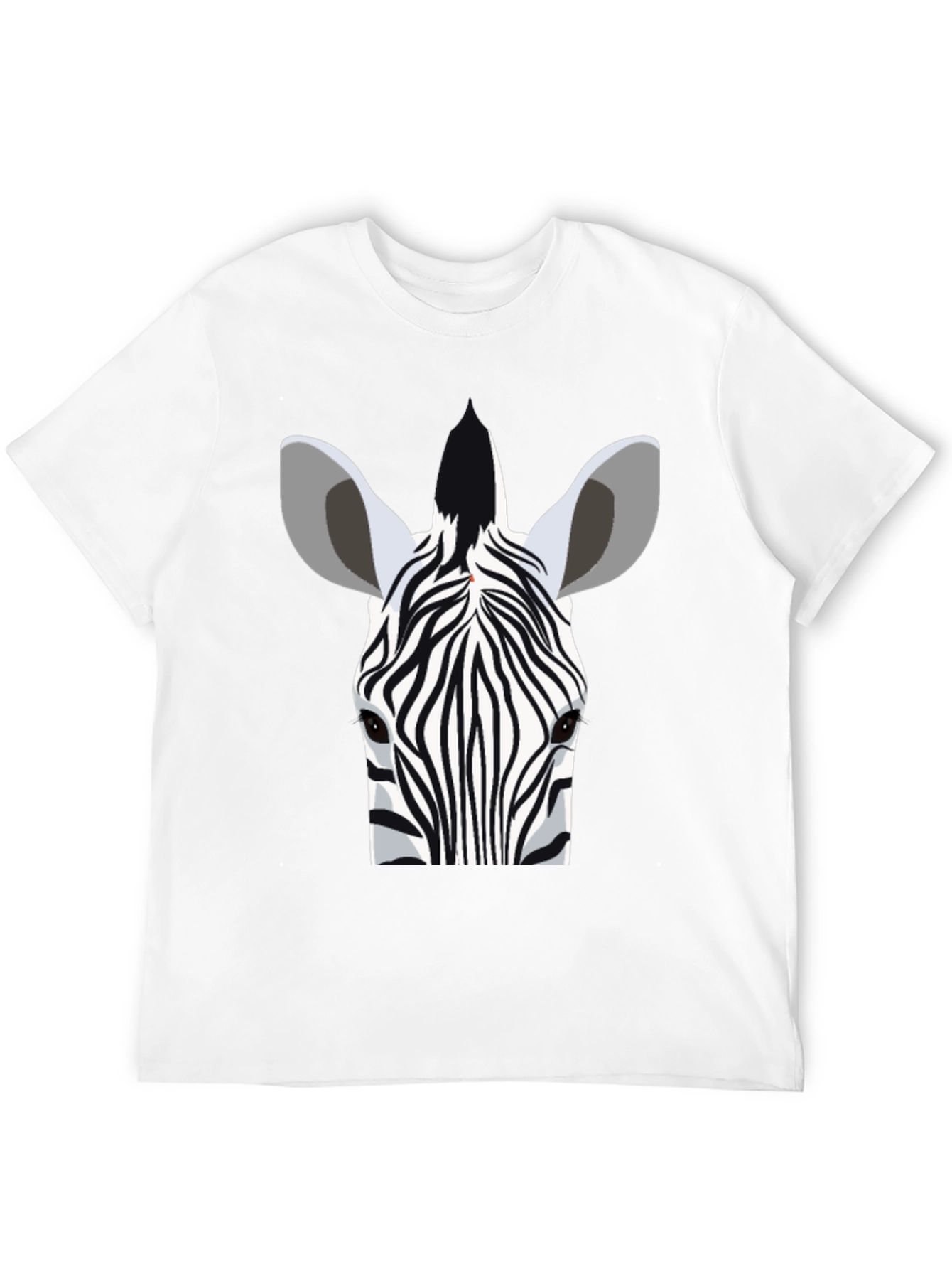 Zebra Head Graphic Tee - Stylish Black T-Shirt