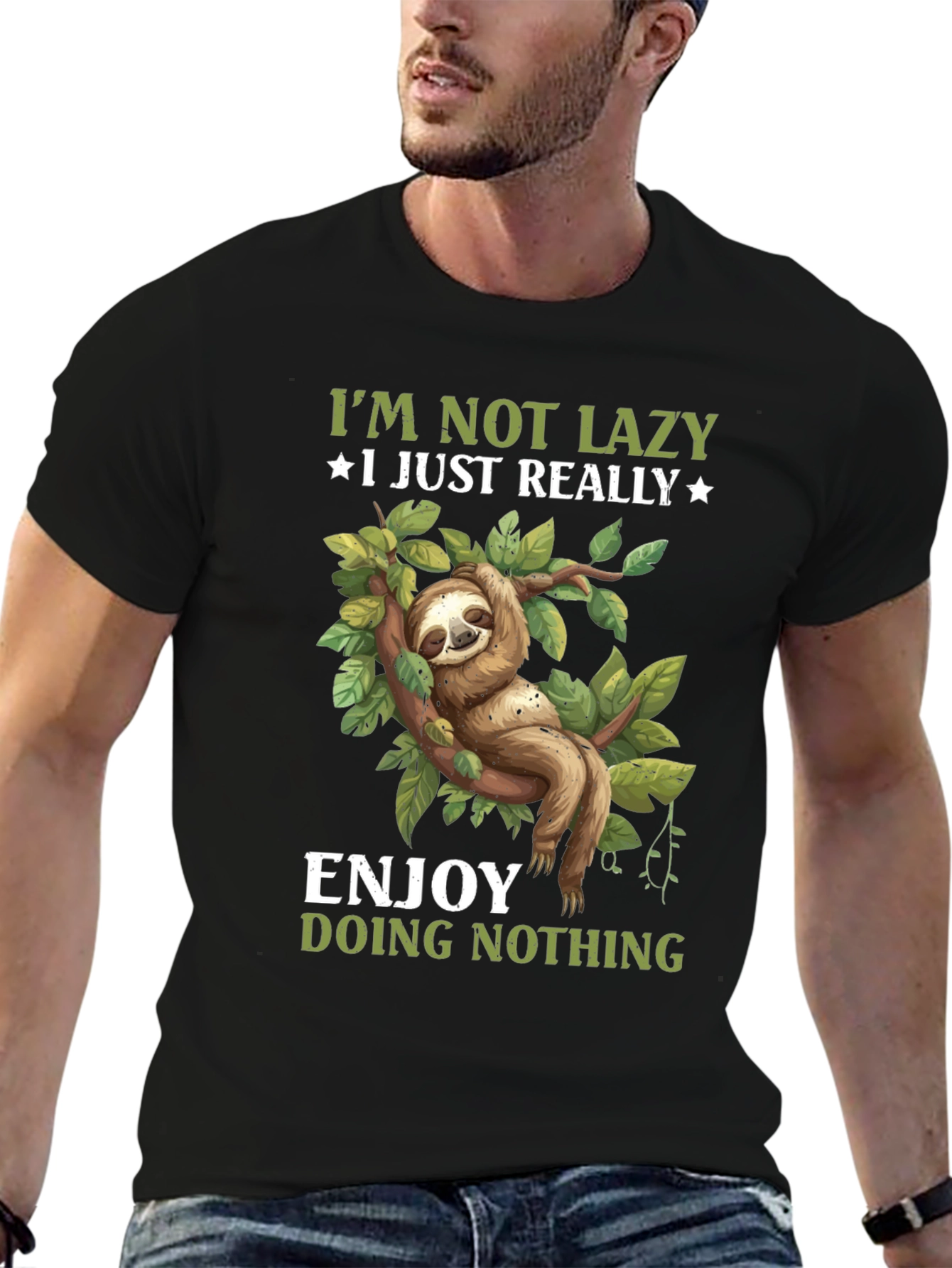 Funny Sloth T-Shirt: Enjoy Doing Nothing Tee