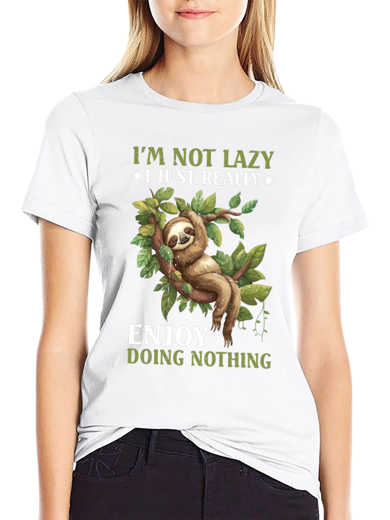 Funny Sloth T-Shirt: Enjoy Doing Nothing Tee