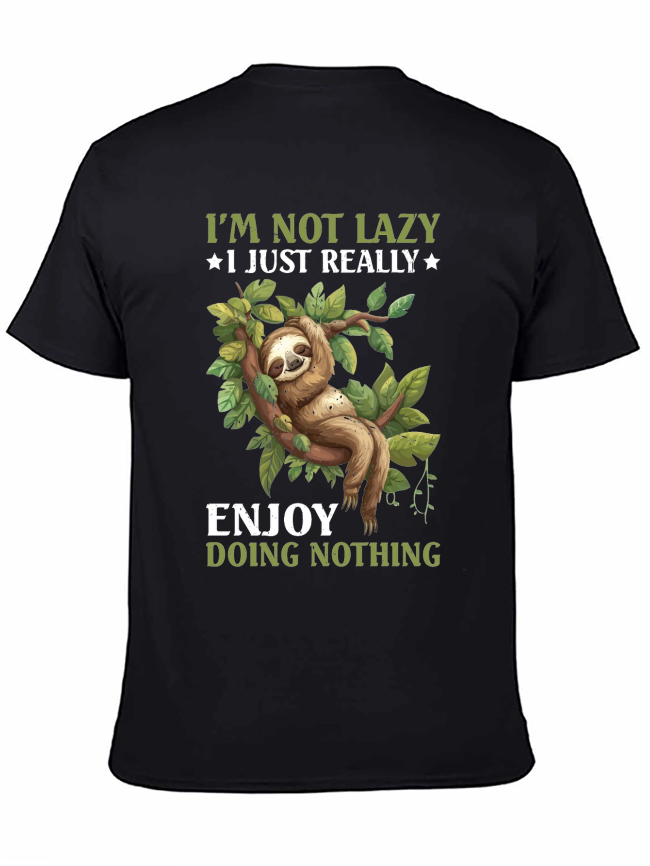 Funny Sloth T-Shirt: Enjoy Doing Nothing Tee