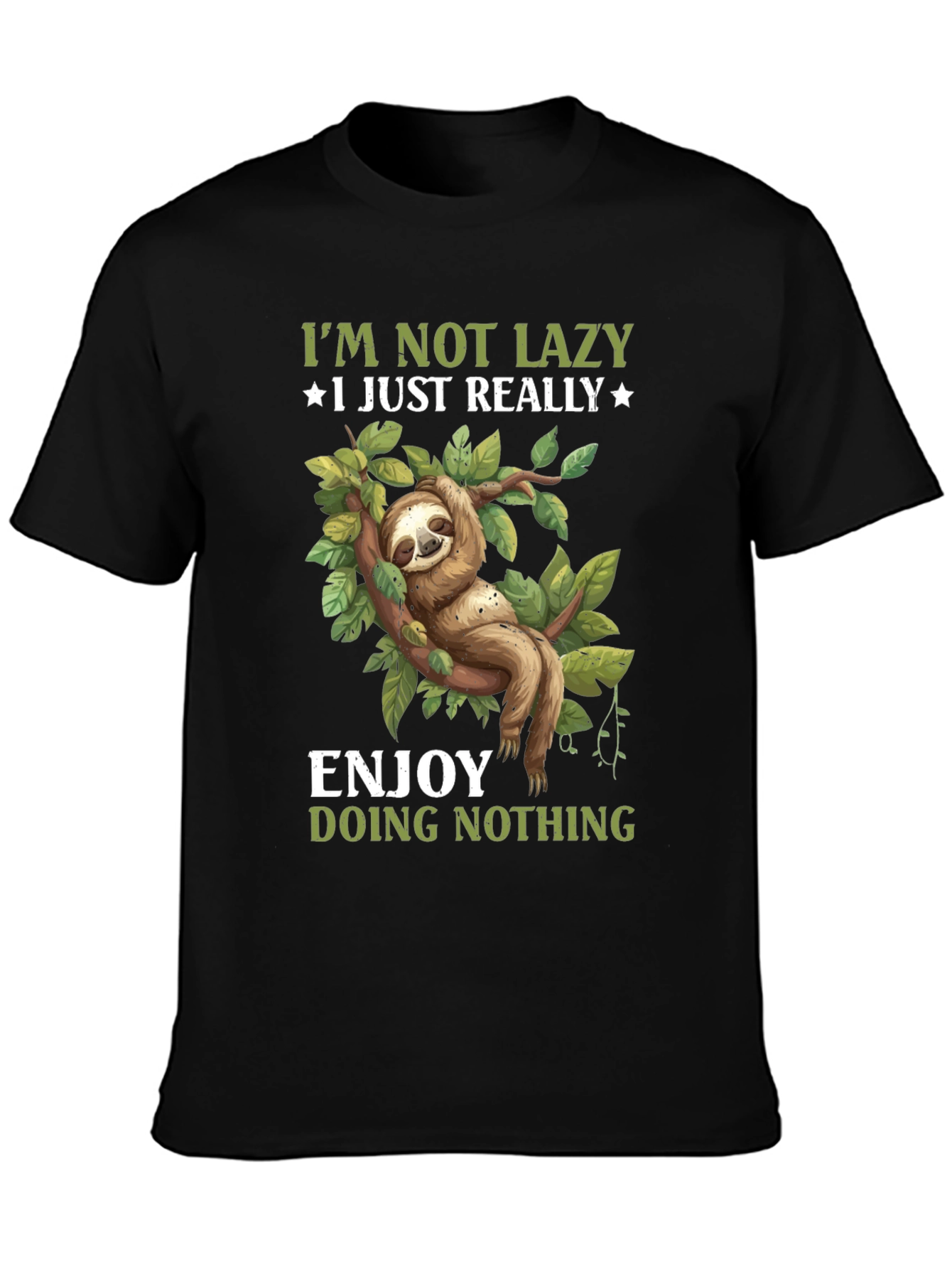 Funny Sloth T-Shirt: Enjoy Doing Nothing Tee