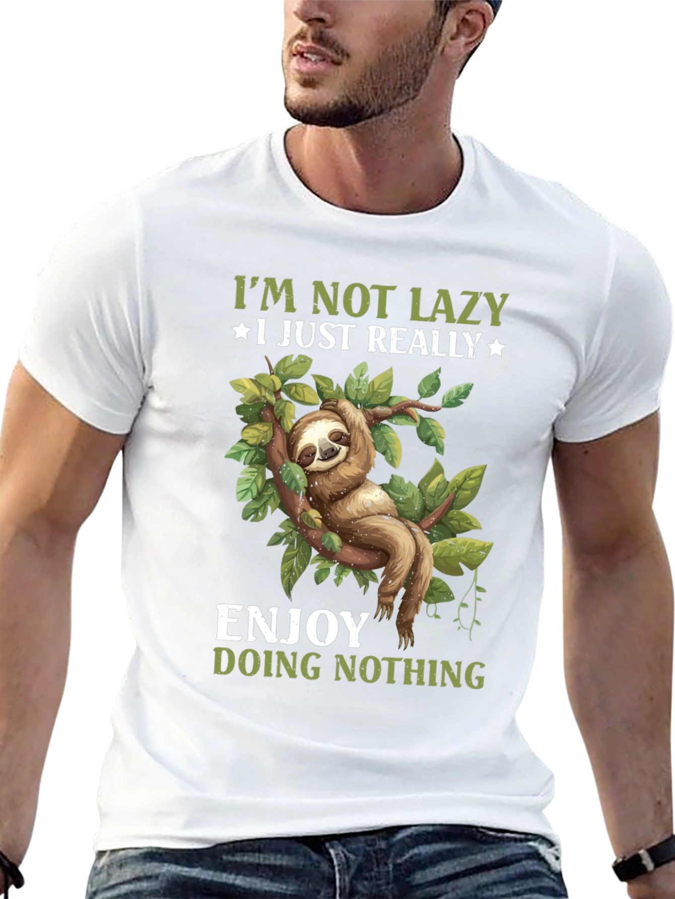 Funny Sloth T-Shirt: Enjoy Doing Nothing Tee
