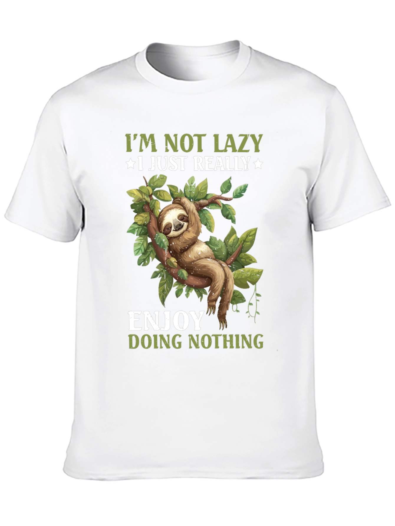 Funny Sloth T-Shirt: Enjoy Doing Nothing Tee