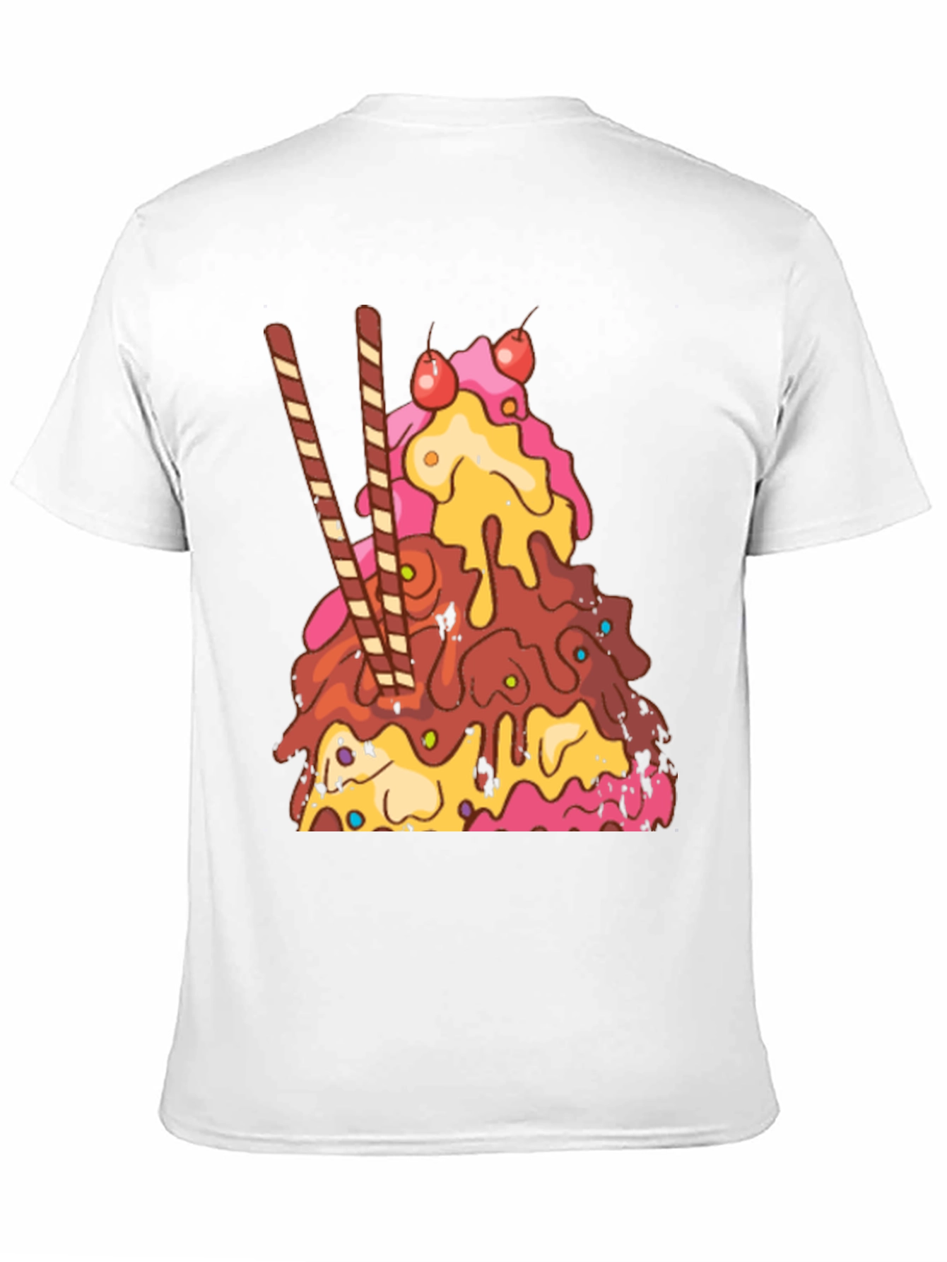 Ice Cream Sundae Graphic T-Shirt - Dessert Lover Tee