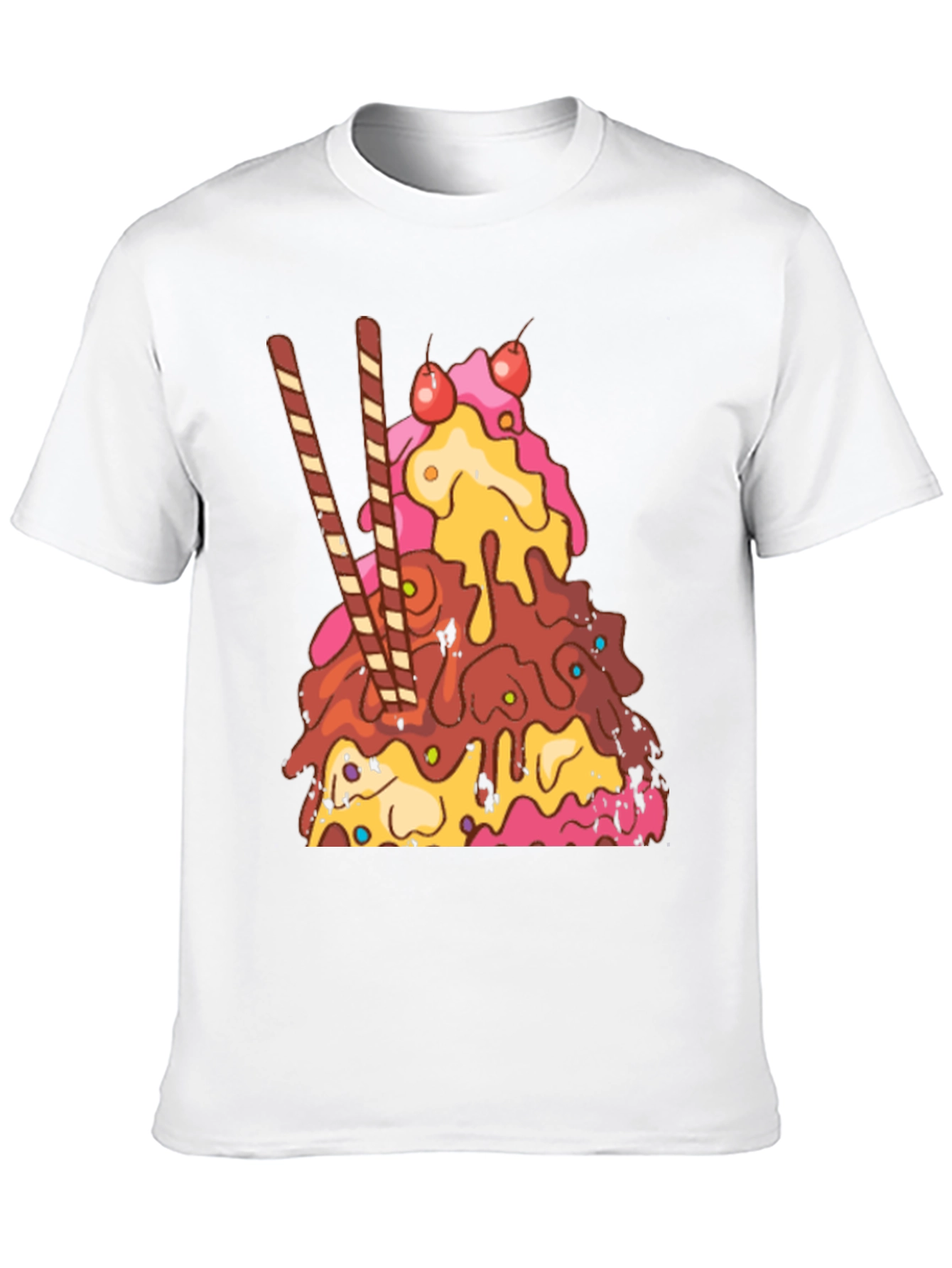 Ice Cream Sundae Graphic T-Shirt - Dessert Lover Tee