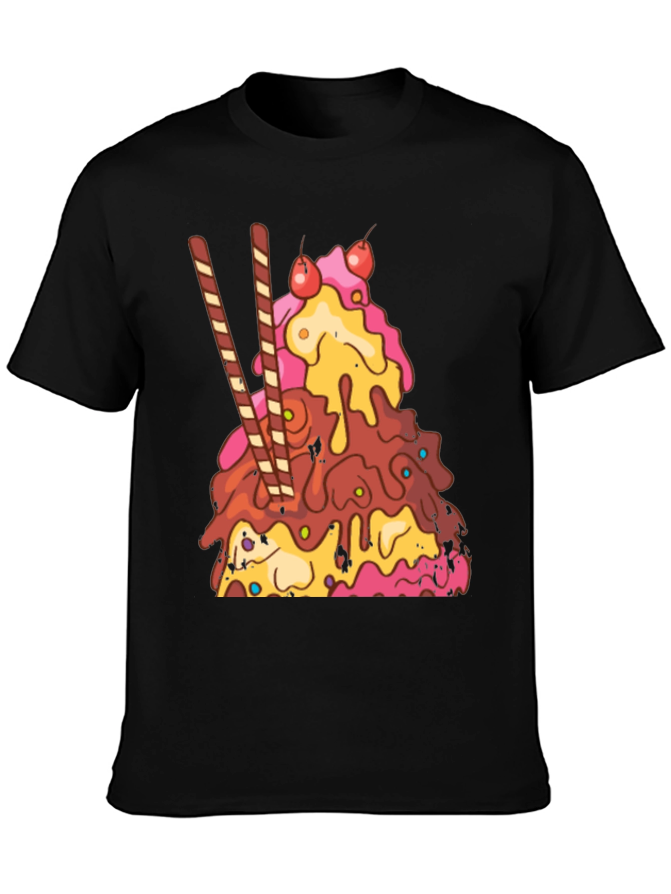 Ice Cream Sundae Graphic T-Shirt - Dessert Lover Tee