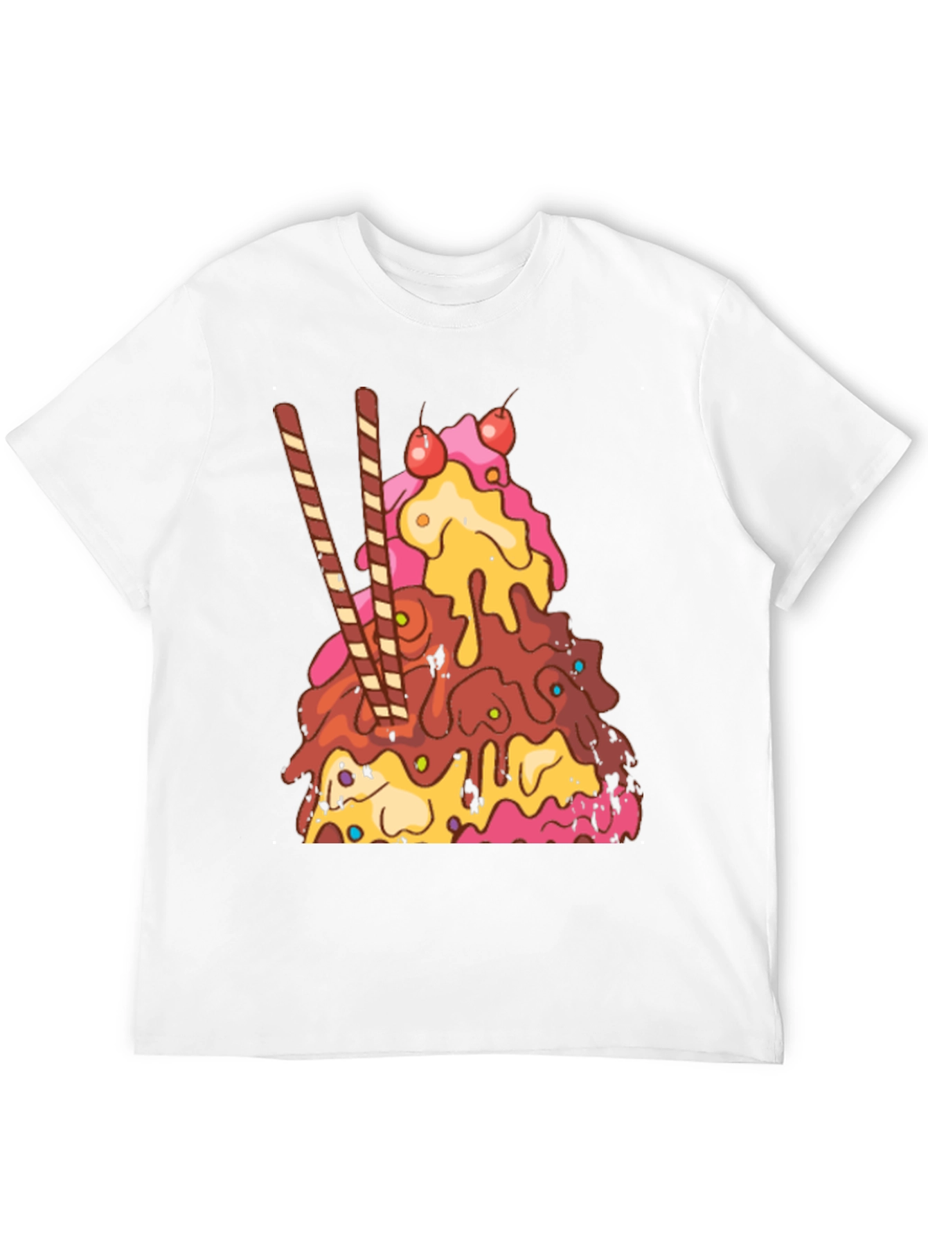Ice Cream Sundae Graphic T-Shirt - Dessert Lover Tee