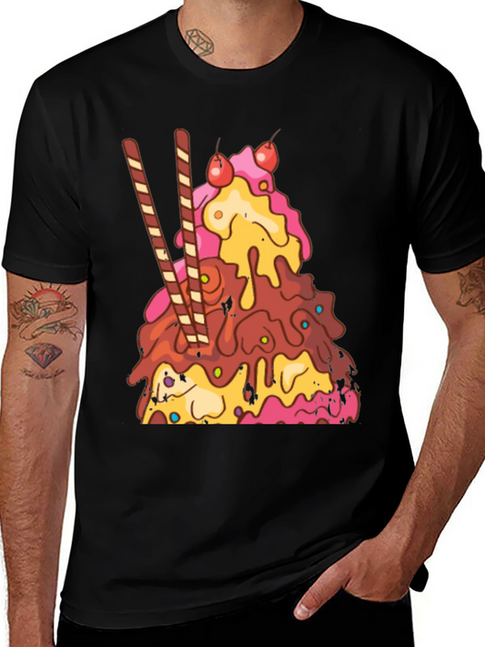 Ice Cream Sundae Graphic T-Shirt - Dessert Lover Tee