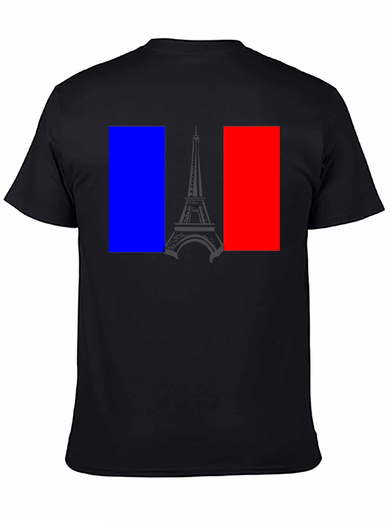 Paris Eiffel Tower French Flag Graphic T-Shirt