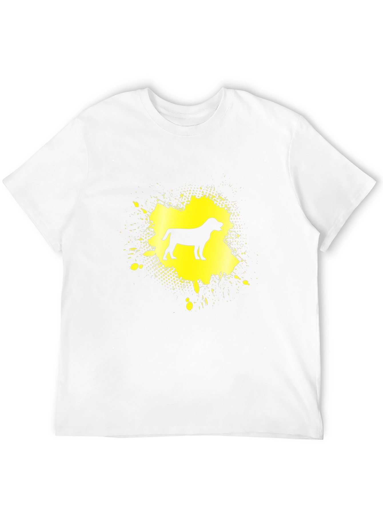 Dog Silhouette Graphic Tee - Black Cotton