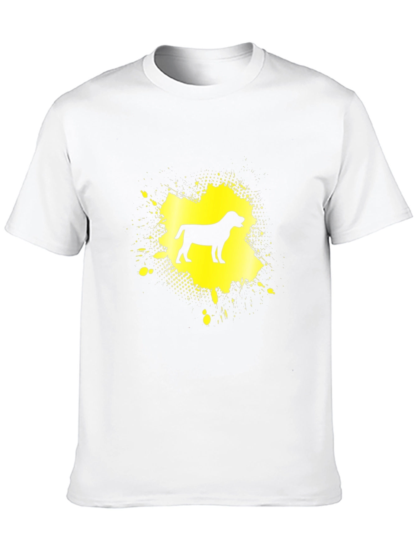 Dog Silhouette Graphic Tee - Black Cotton