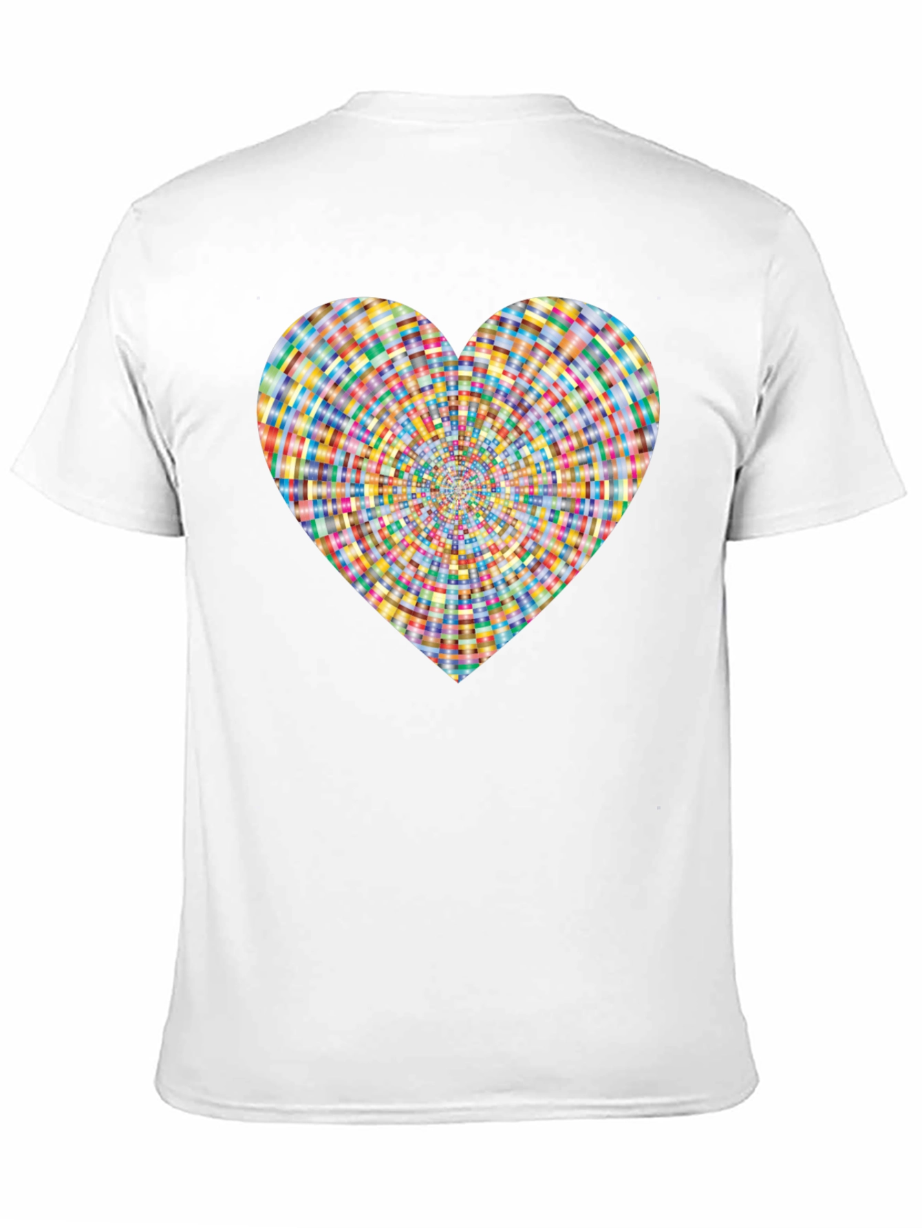 Heart Pattern Black T-Shirt