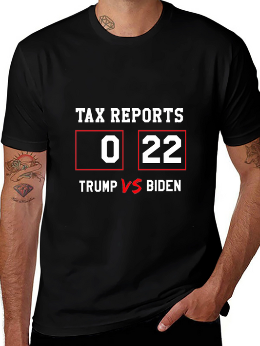Tax Report Trump vs Biden Graphic T-Shirt