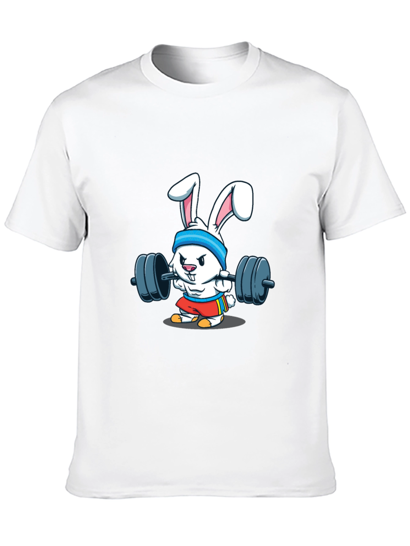 Funny Bunny Gym T-Shirt - Black Cotton Tee