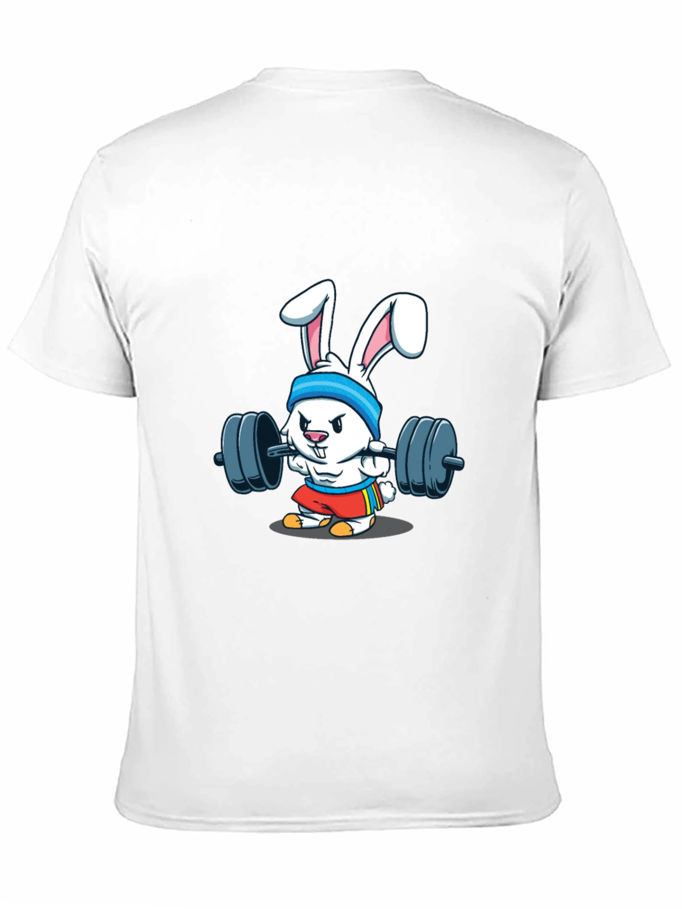 Funny Bunny Gym T-Shirt - Black Cotton Tee