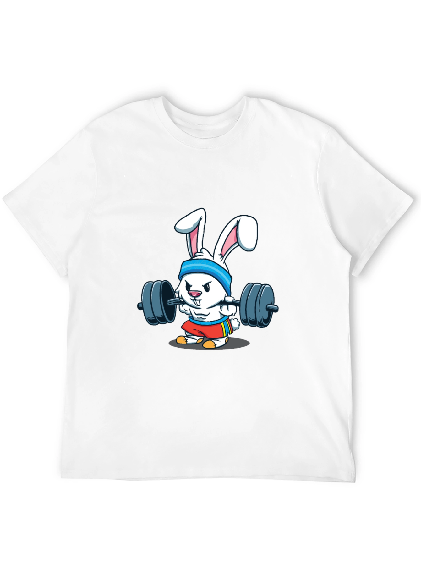 Funny Bunny Gym T-Shirt - Black Cotton Tee
