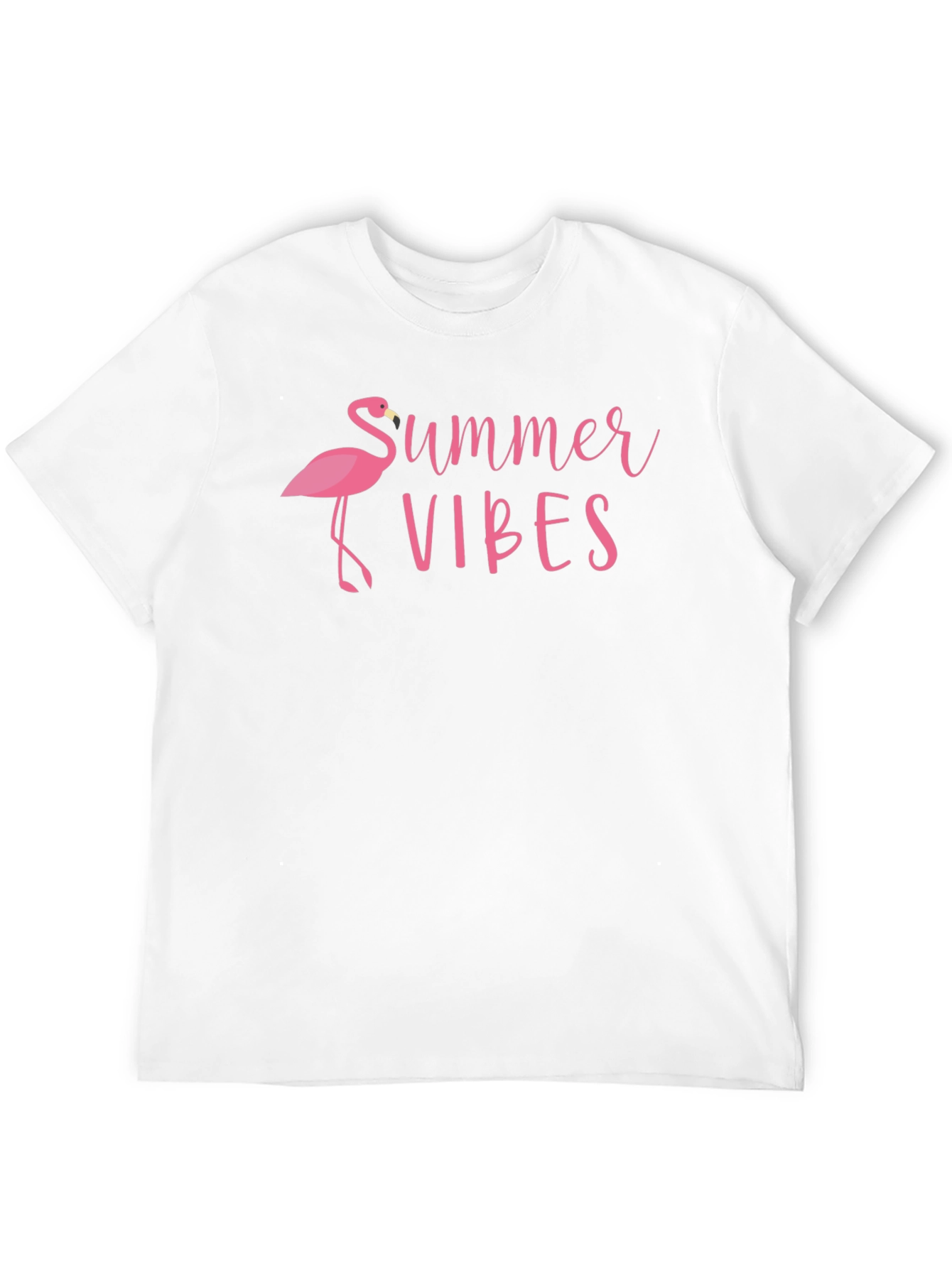 Summer Vibes Flamingo Graphic Tee - Black