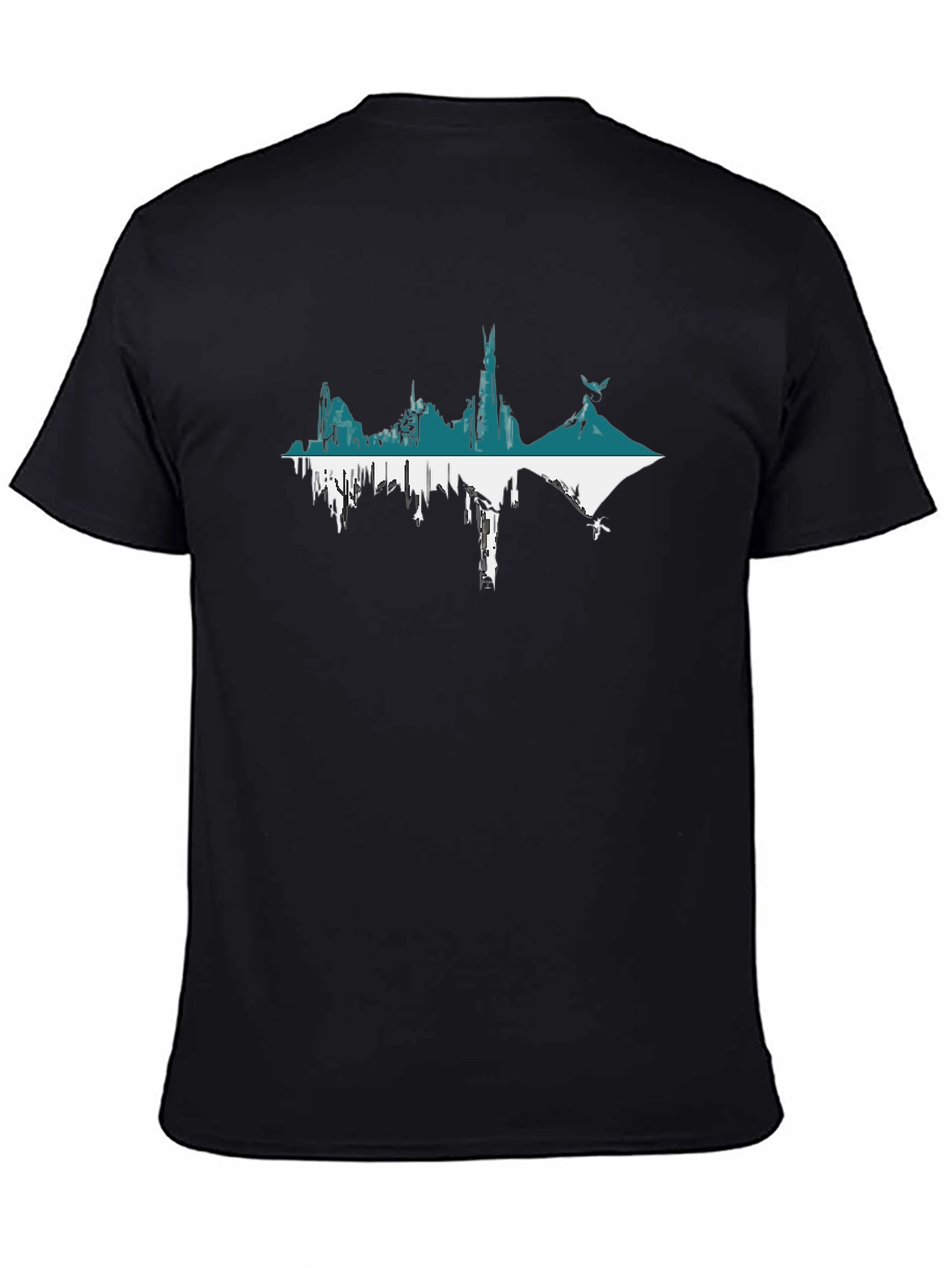 Abstract Skyline Black T-Shirt