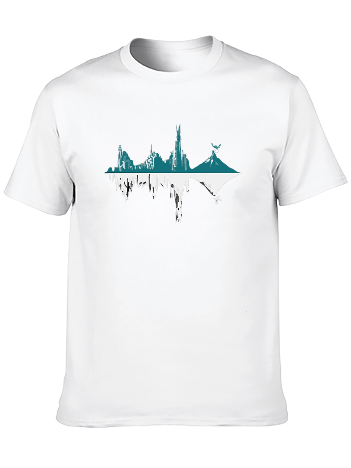 Abstract Skyline Black T-Shirt