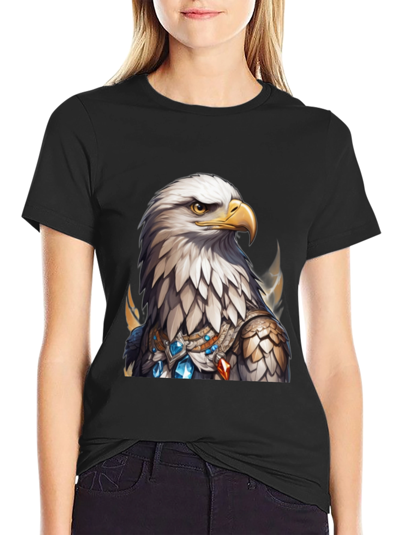 Eagle Warrior T-Shirt - Black Graphic Tee