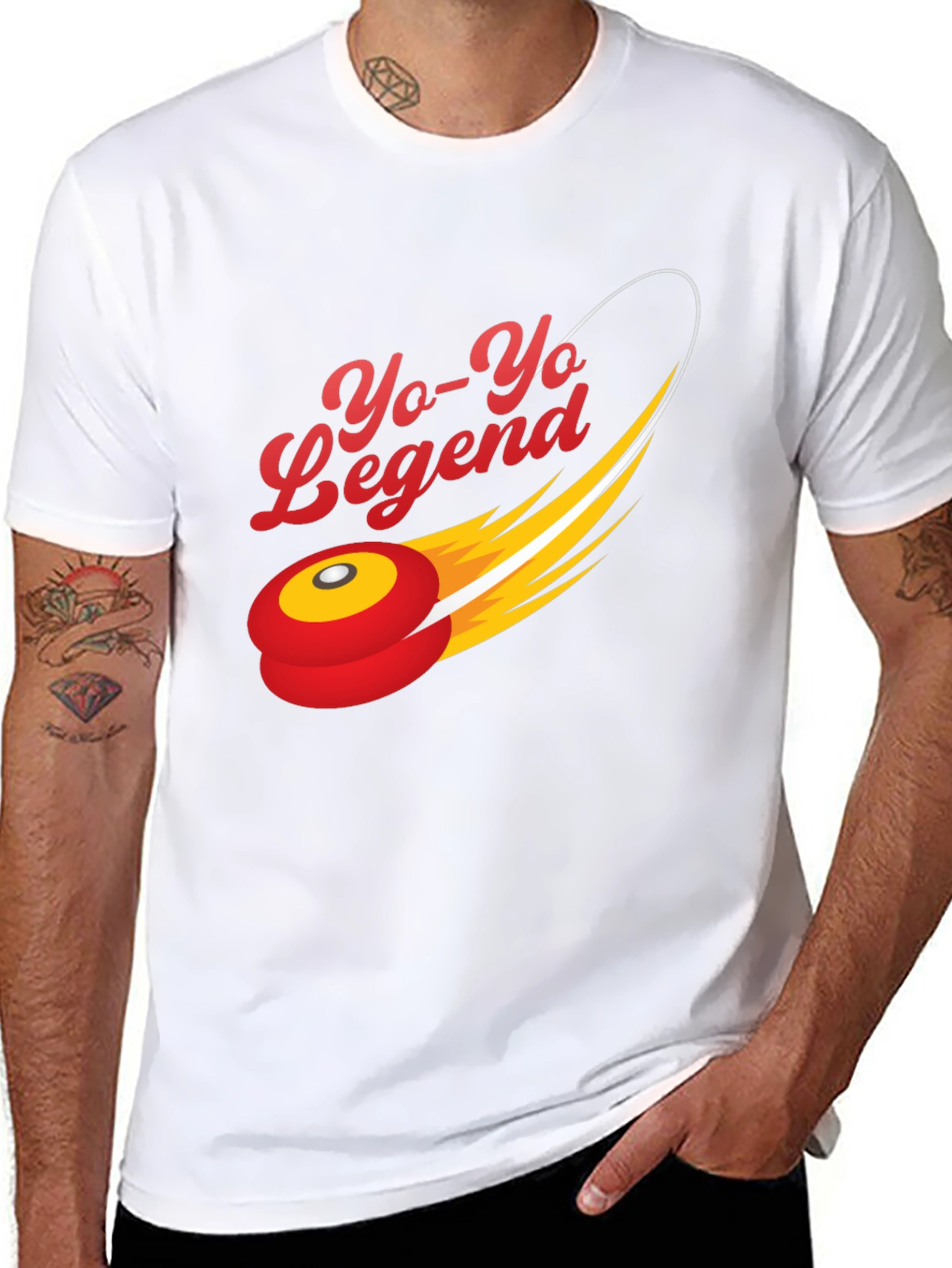 Yo-Yo Legend Graphic Tee - Black Cotton Blend