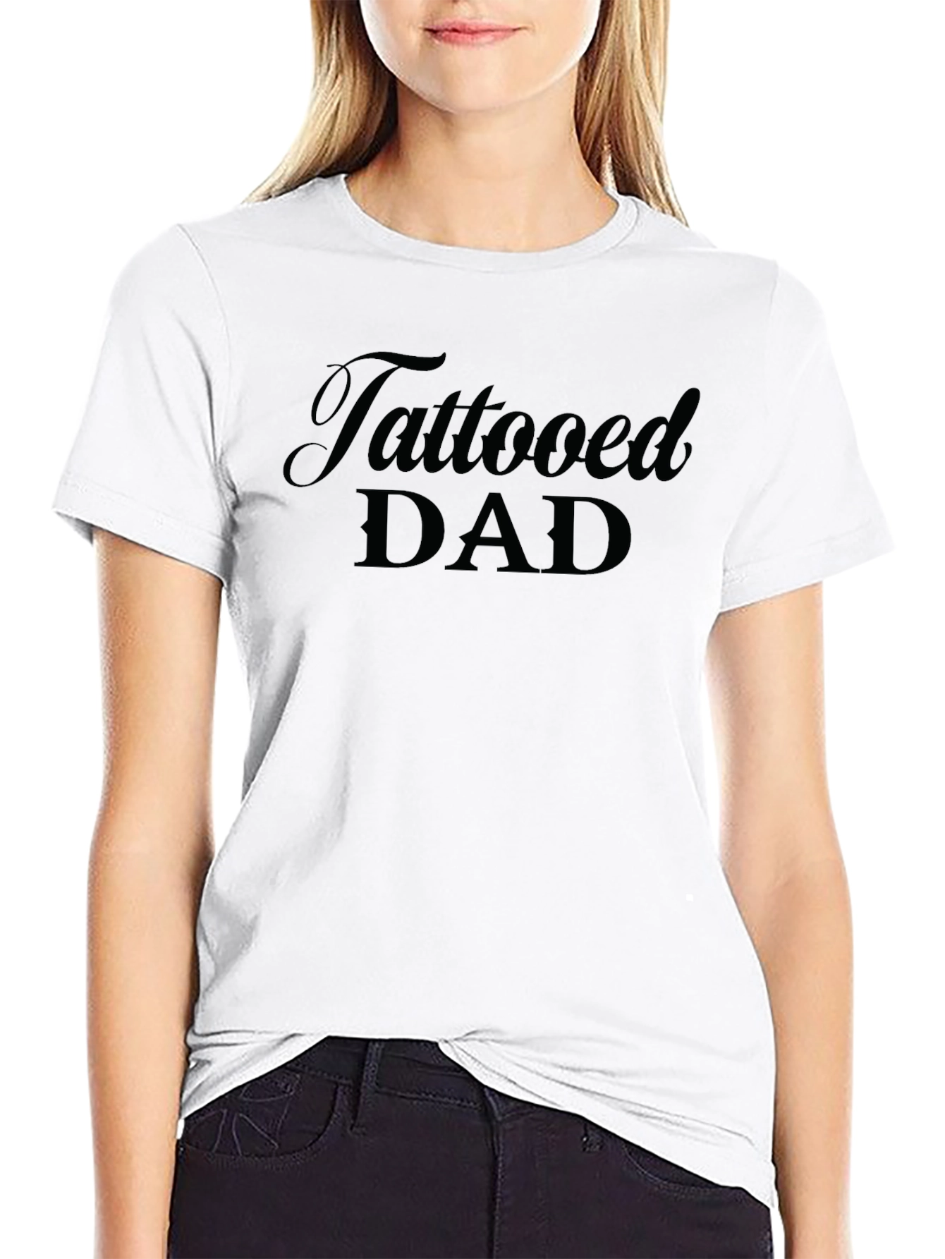 Tattooed Dad Black Graphic Tee