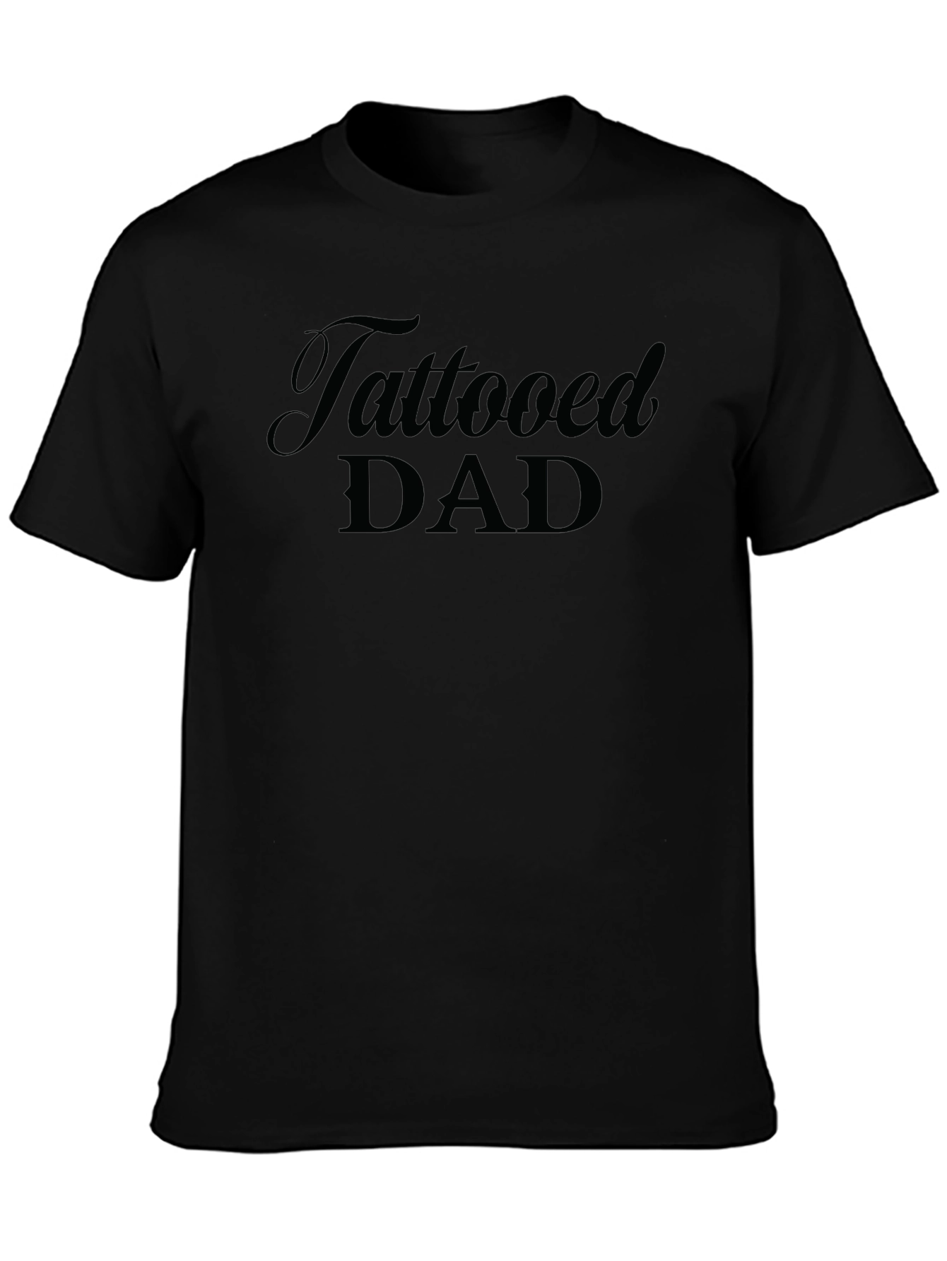 Tattooed Dad Black Graphic Tee