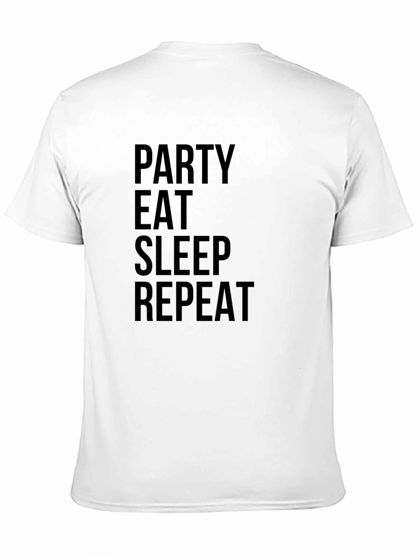 Party Eat Sleep Repeat Black Graphic Tee
