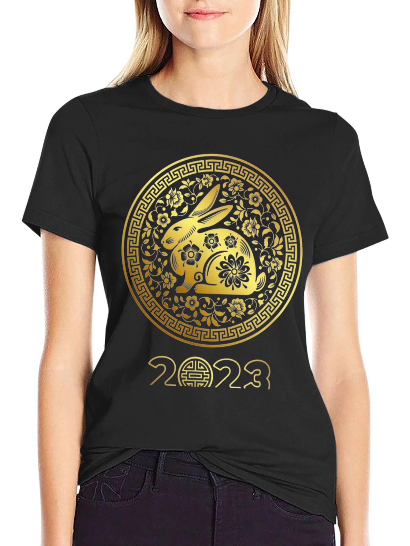 Year of the Rabbit 2023 Black T-Shirt