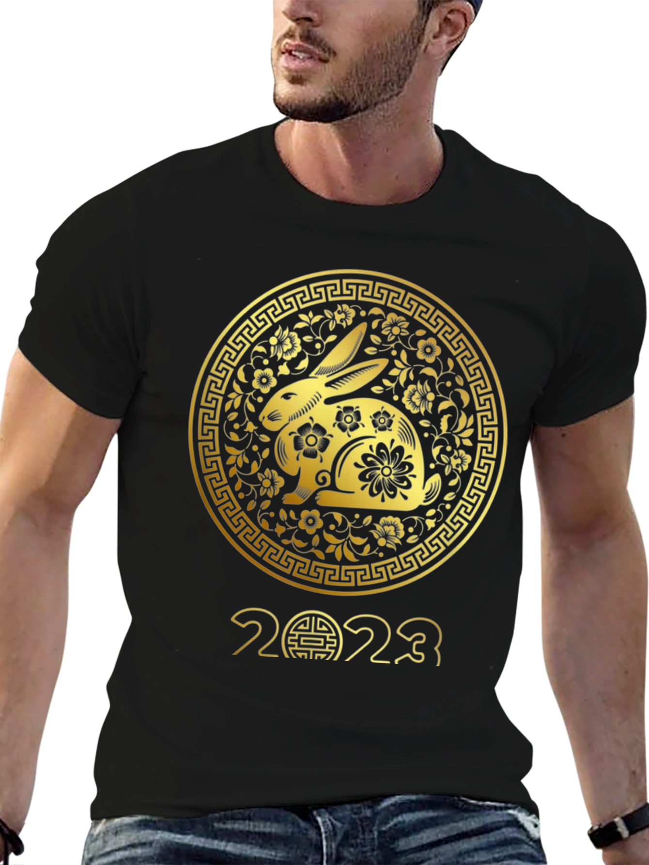Year of the Rabbit 2023 Black T-Shirt