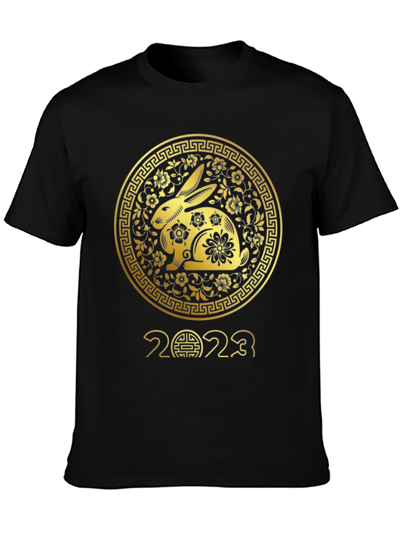 Year of the Rabbit 2023 Black T-Shirt