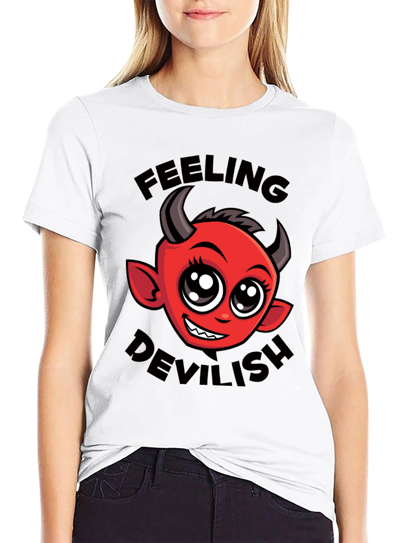Feeling Devilish T-Shirt - Cute Cartoon Devil