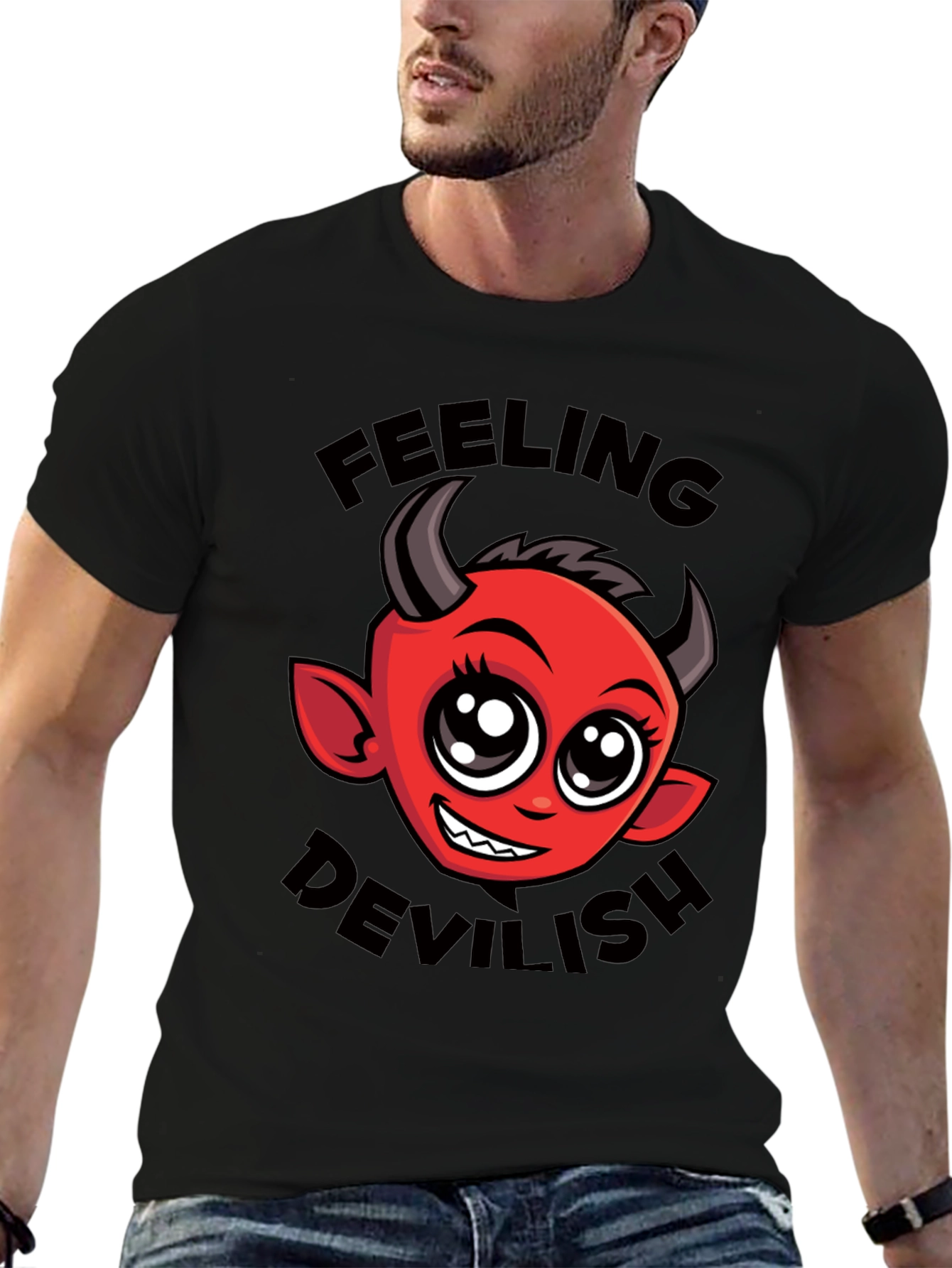 Feeling Devilish T-Shirt - Cute Cartoon Devil