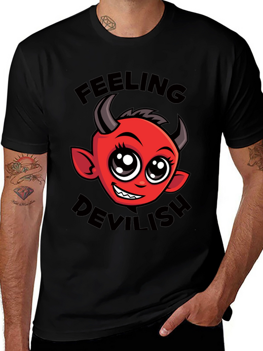 Feeling Devilish T-Shirt - Cute Cartoon Devil