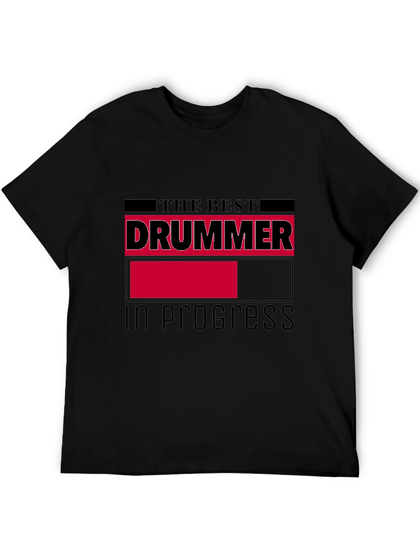 Best Drummer in Progress Black Graphic Tee