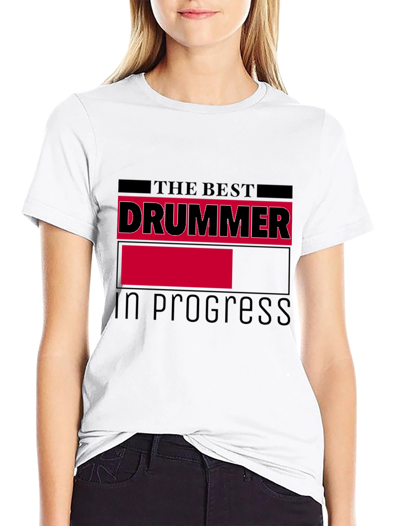 Best Drummer in Progress Black Graphic Tee